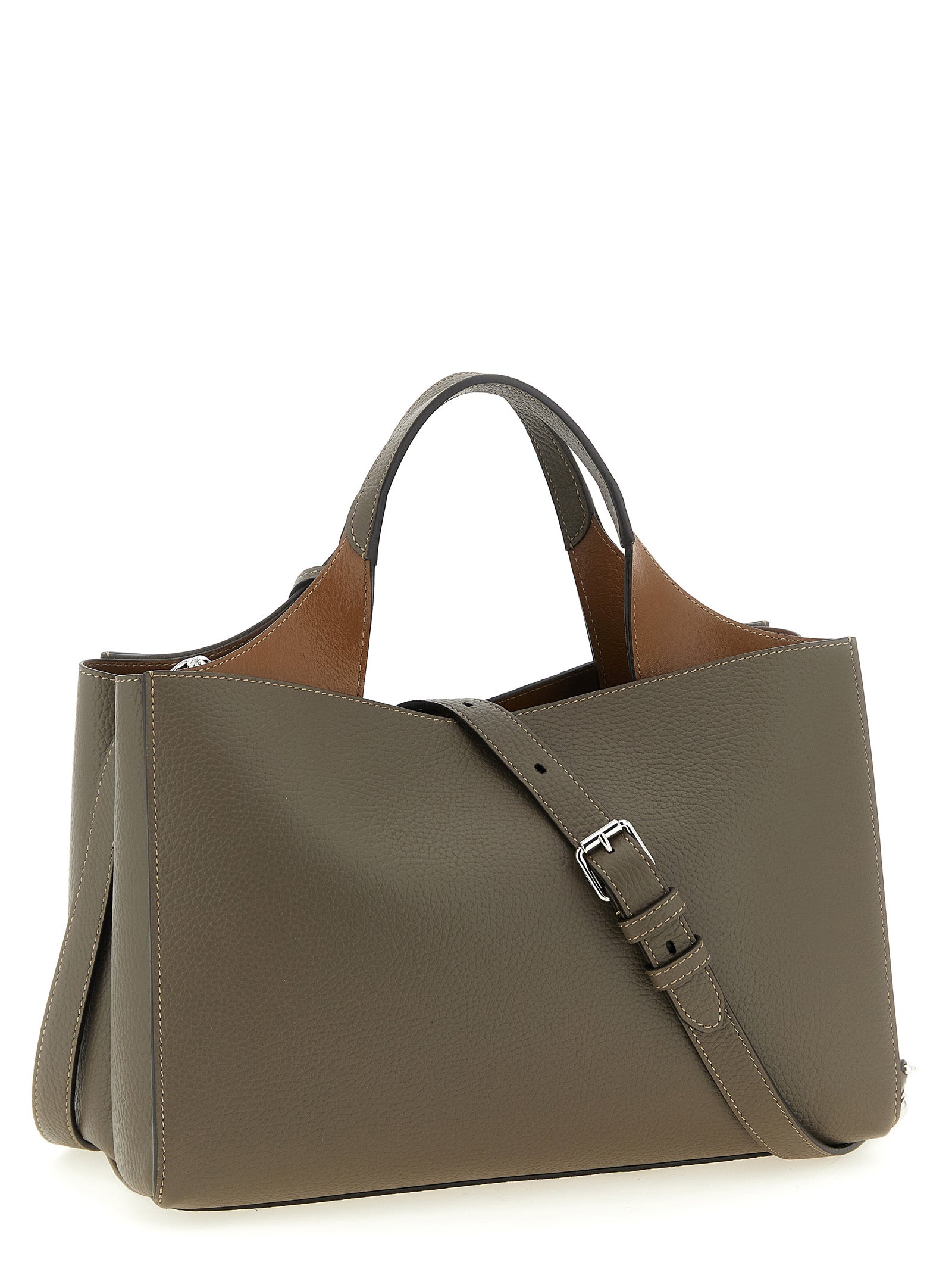 Gray Calfskin Handbag