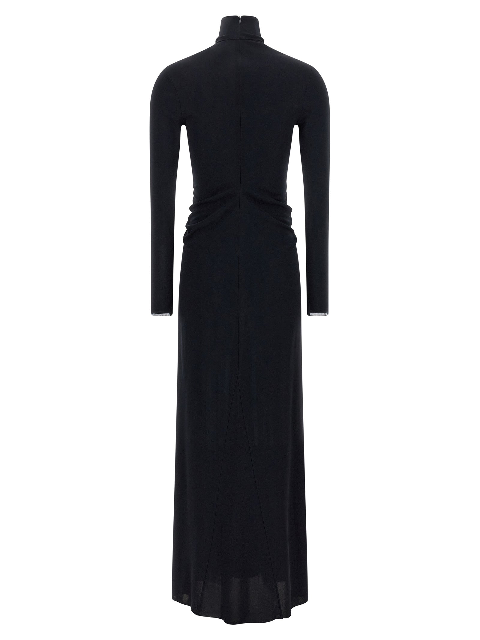 Blue Viscose Long Dress