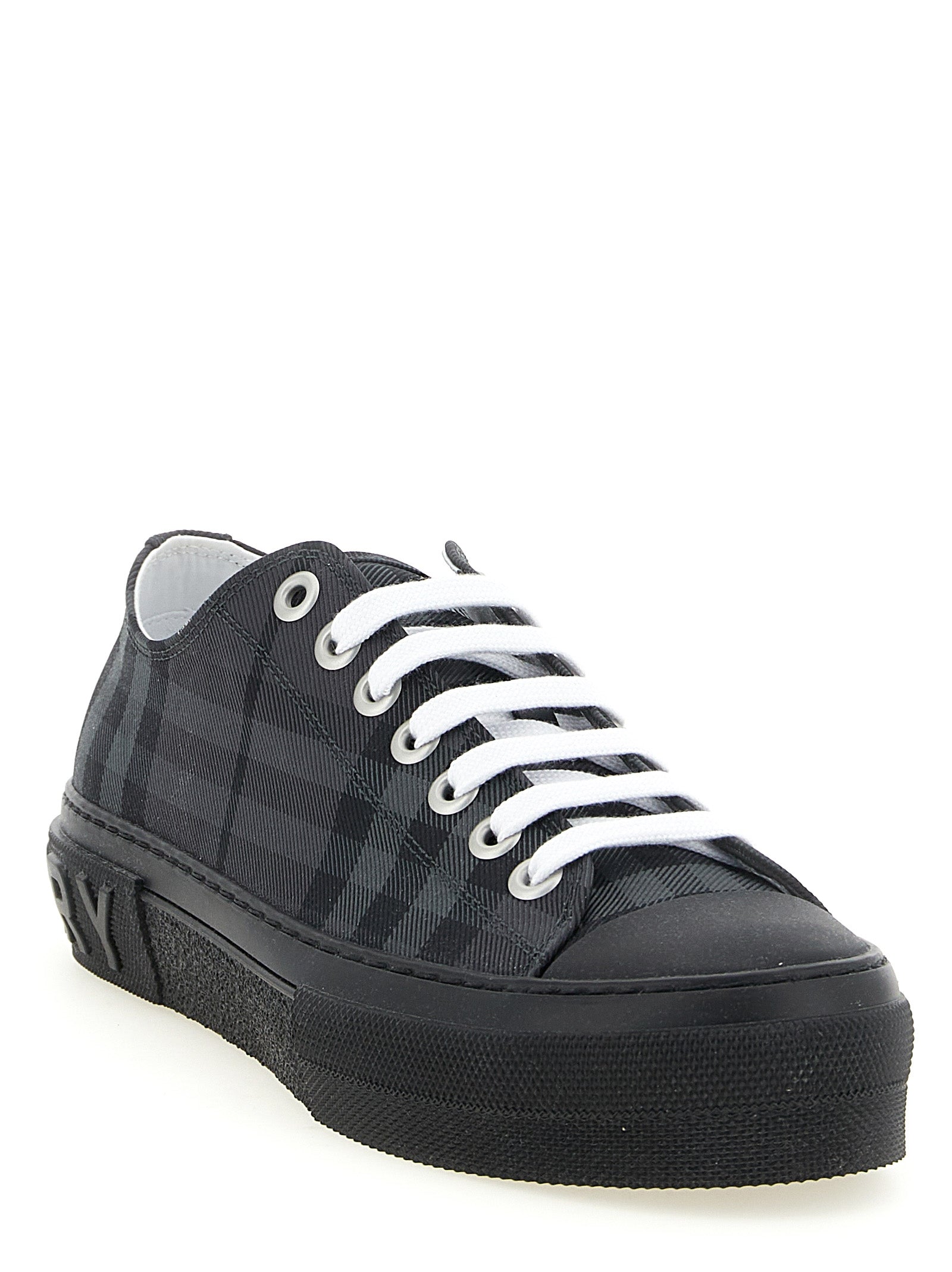 Gray Polyamide Low Top Sneakers