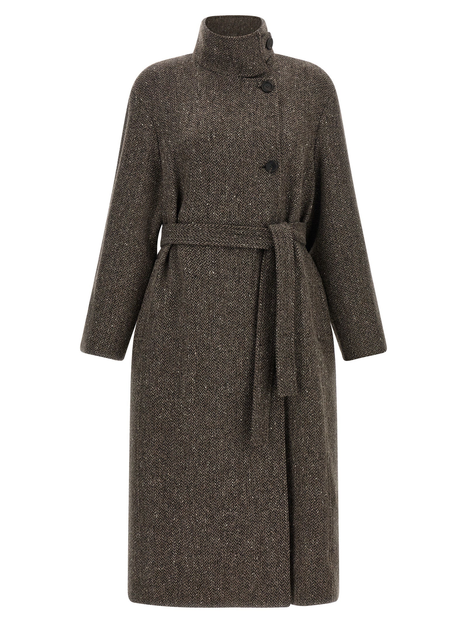 Brown Virgin Wool Coat