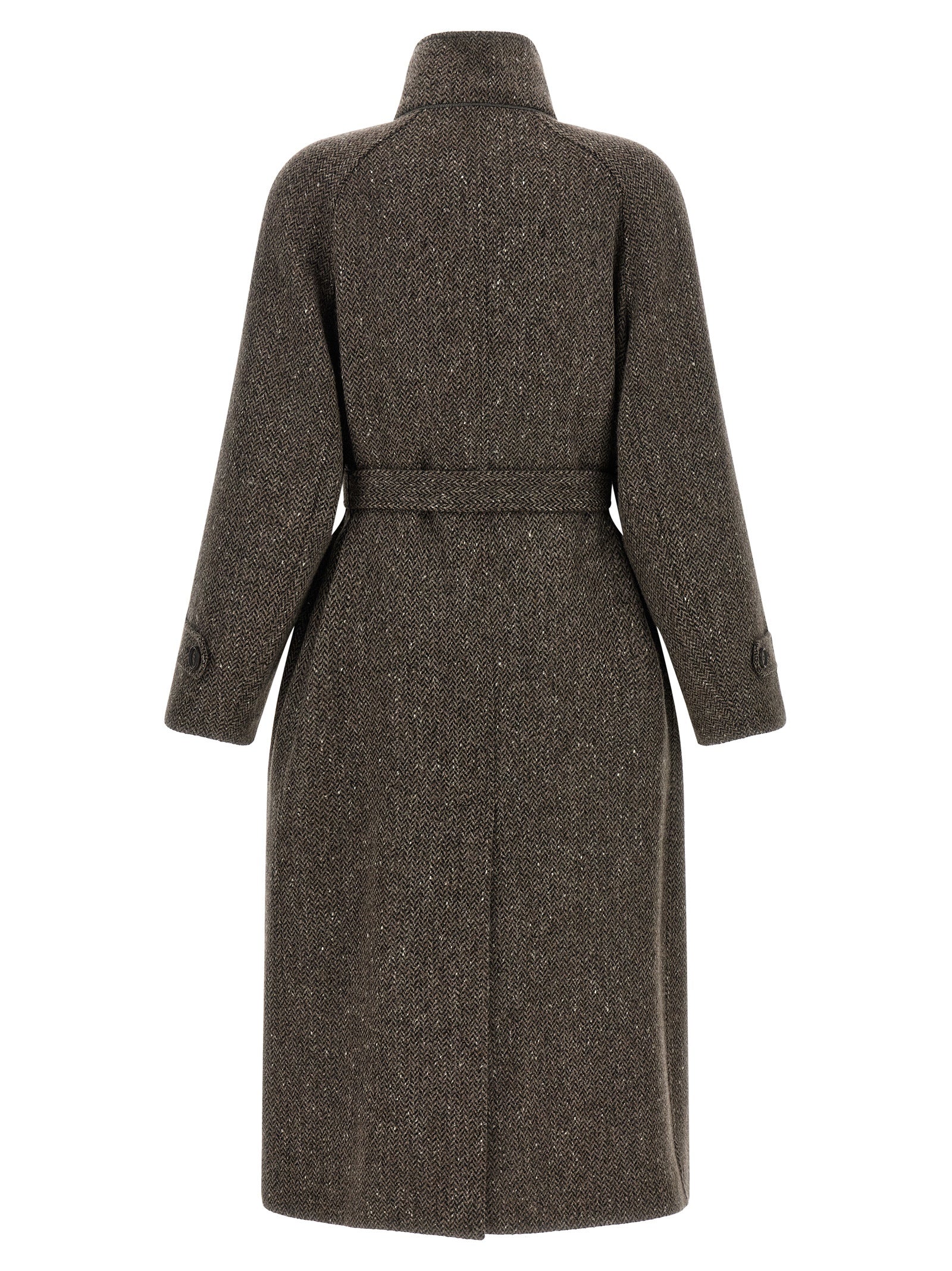 Brown Virgin Wool Coat
