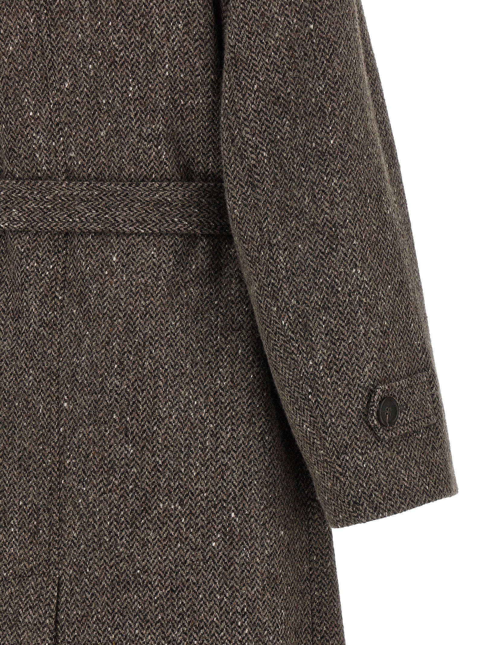 Brown Virgin Wool Coat
