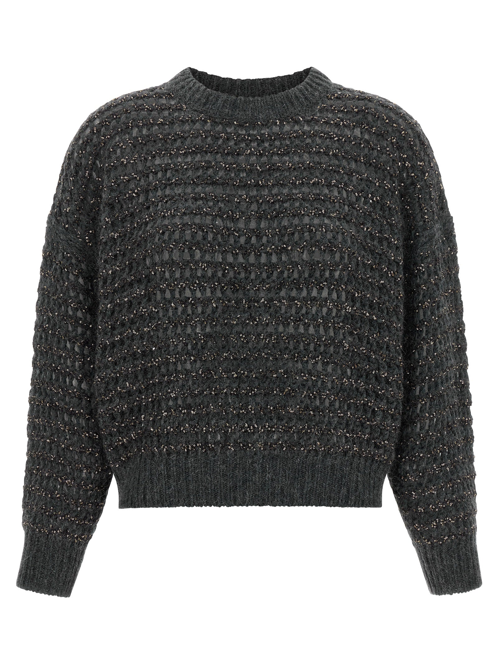 Gray Elastane Cardigan