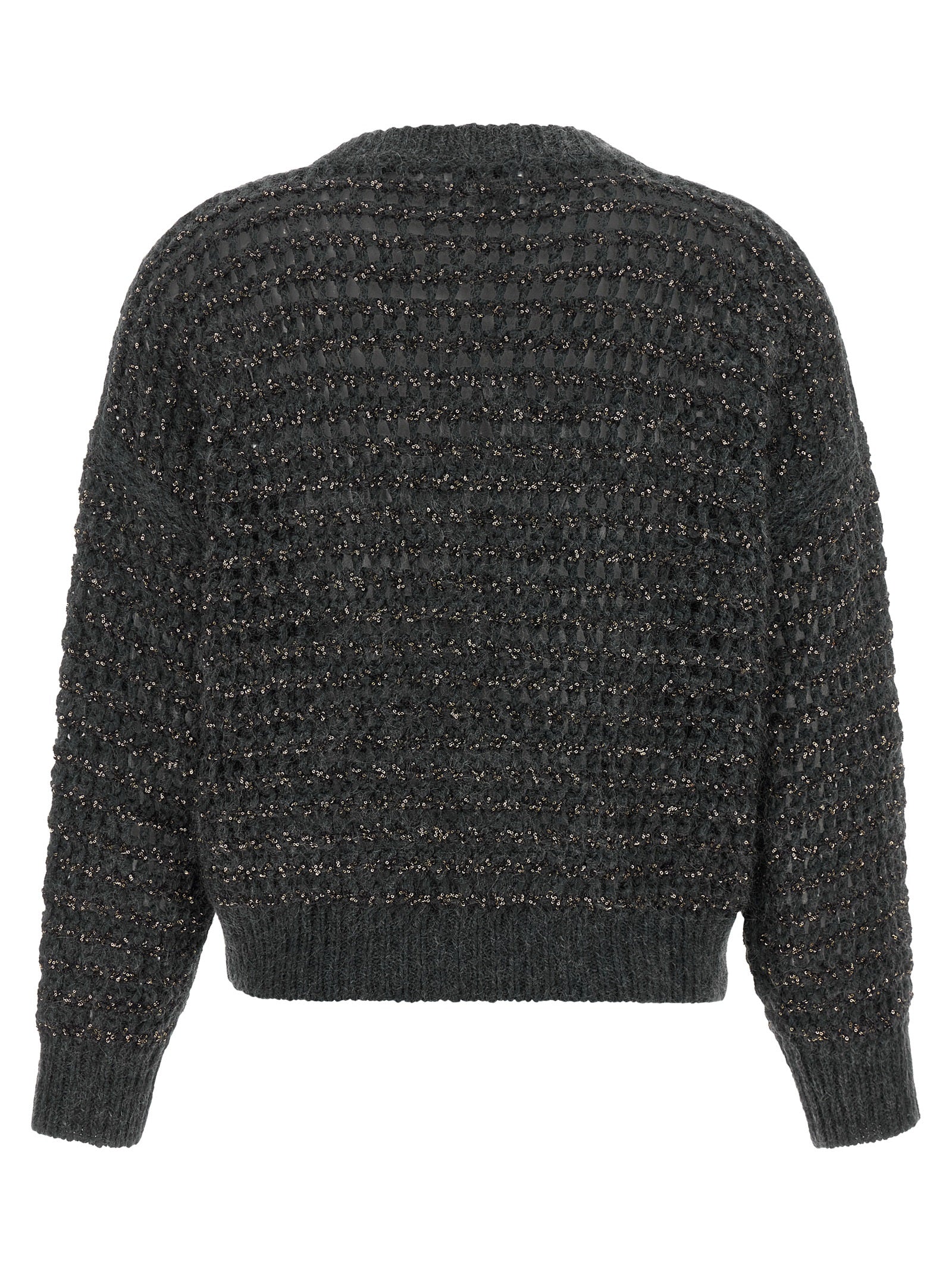 Gray Elastane Cardigan