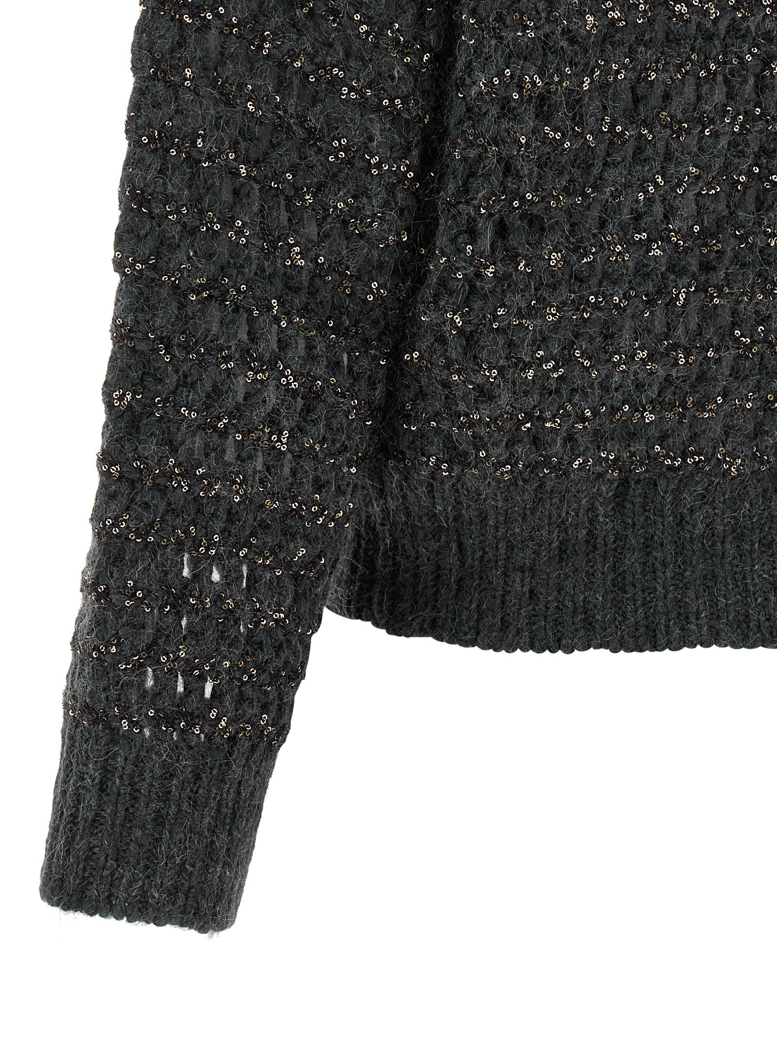 Gray Elastane Cardigan