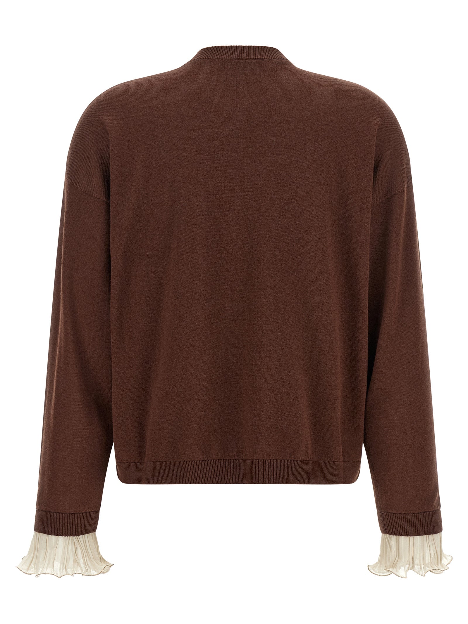 Brown Virgin Wool Cardigan