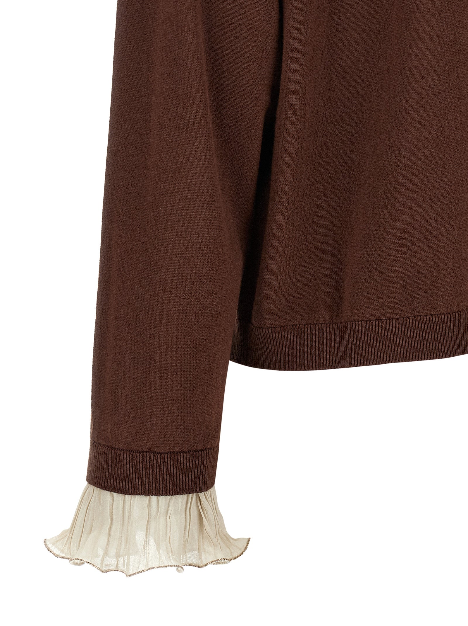 Brown Virgin Wool Cardigan