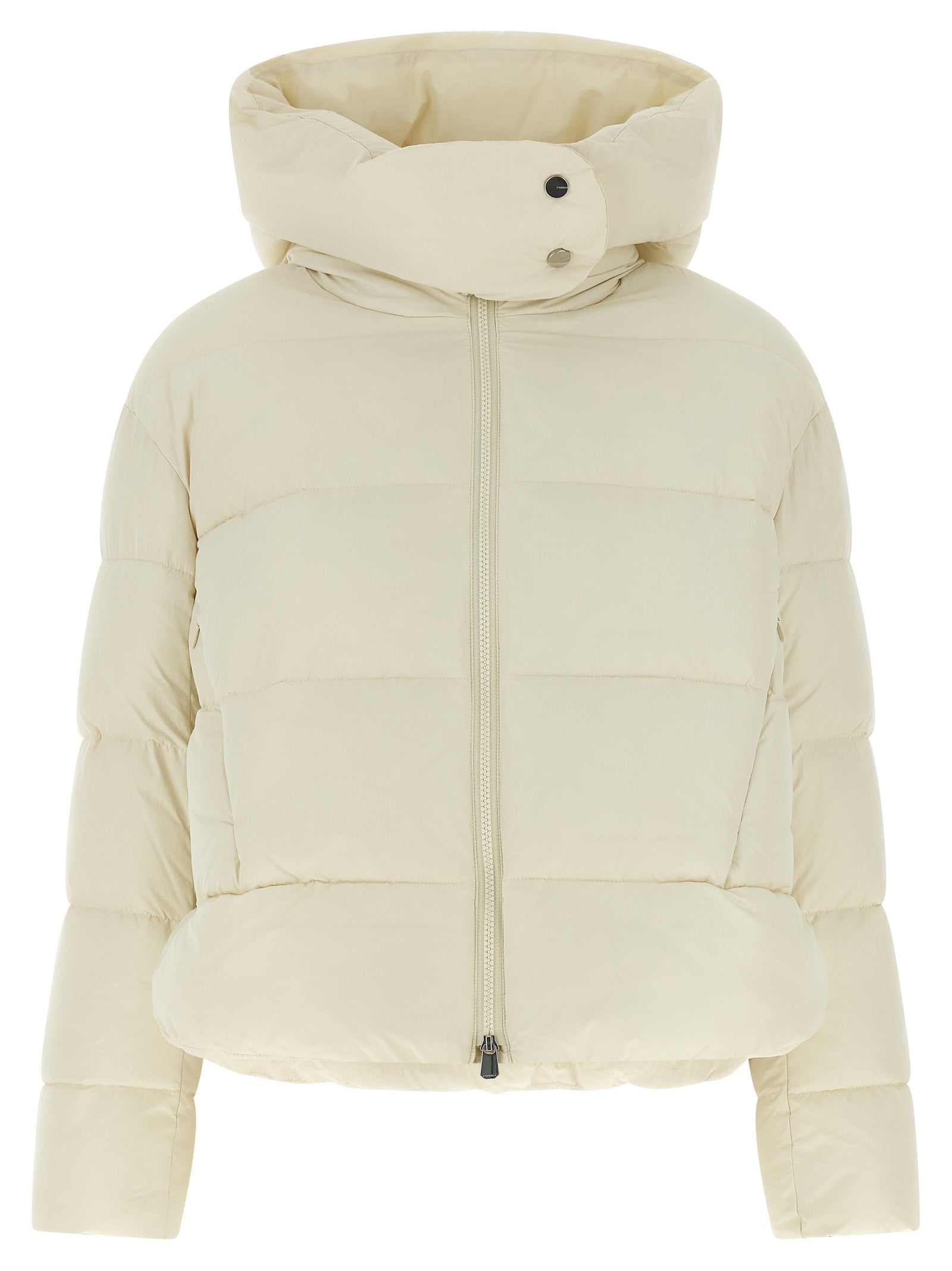 Beige Polyamide Full-Length Jacket