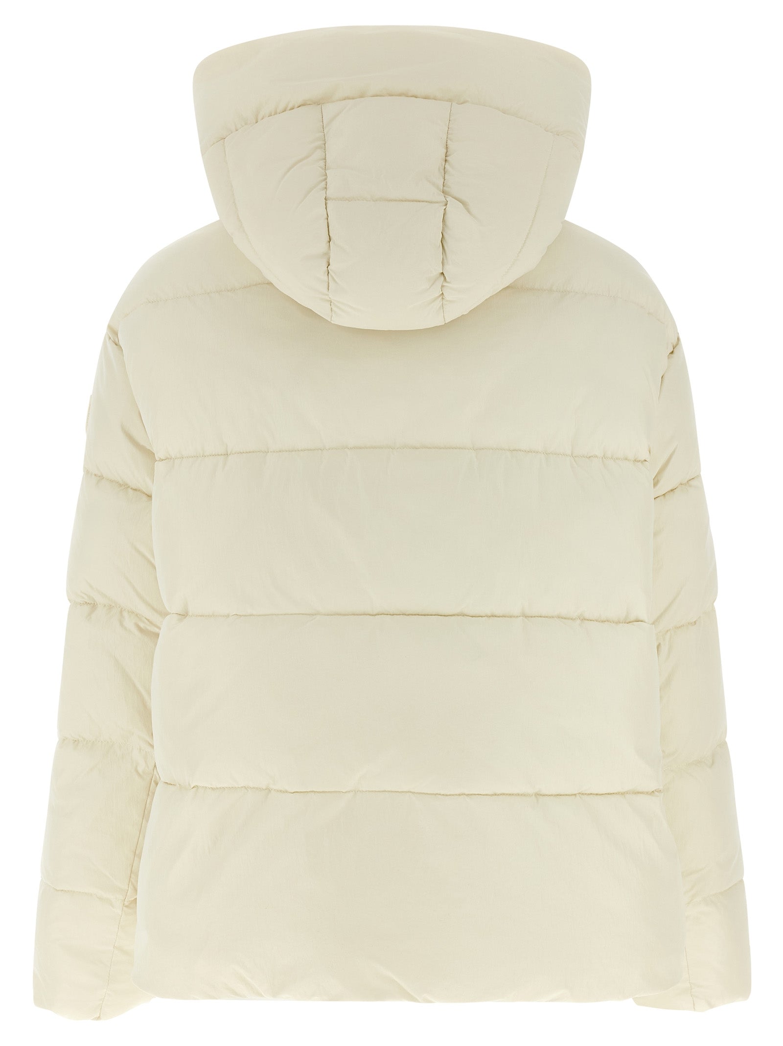 Beige Polyamide Full-Length Jacket