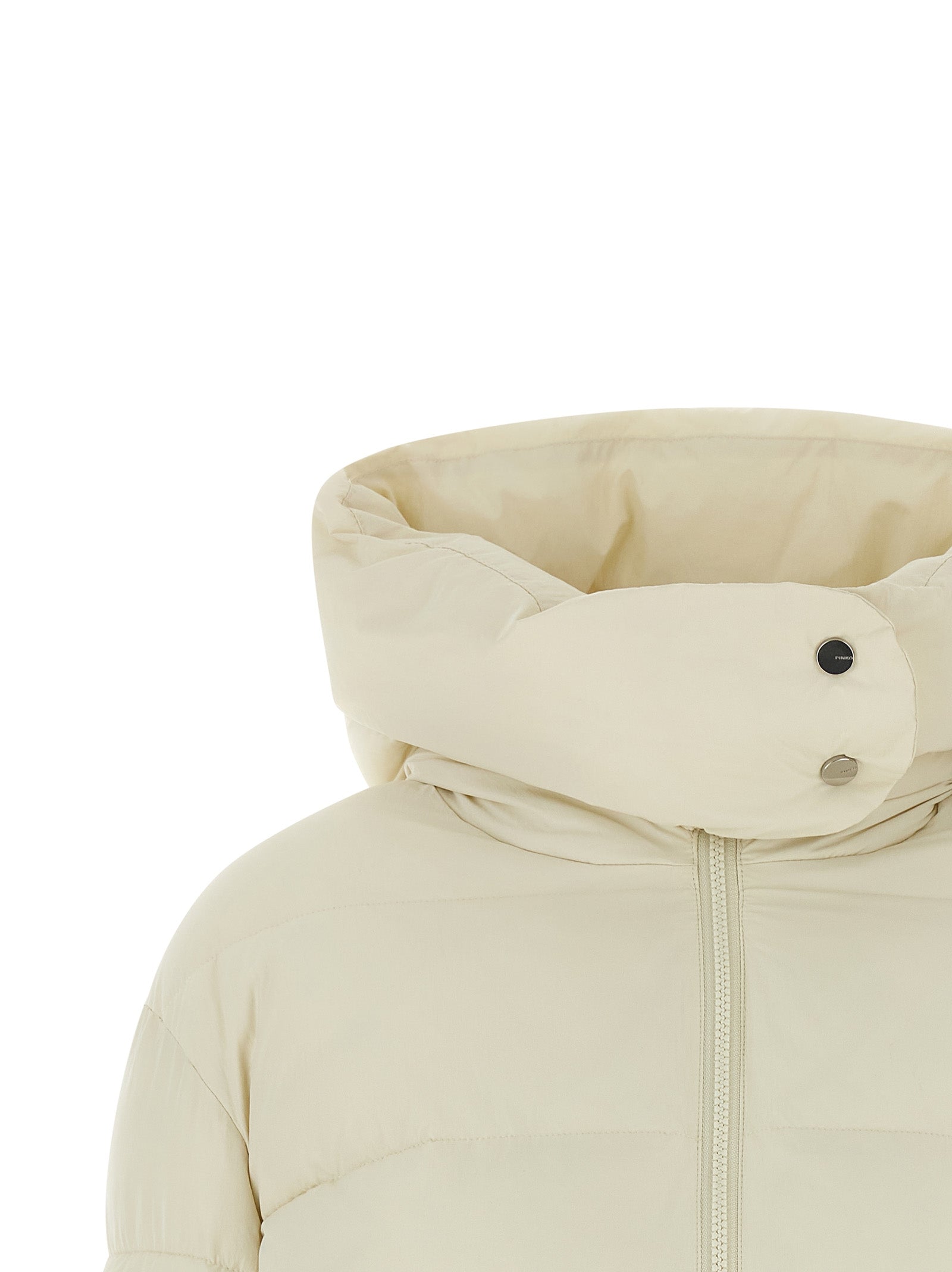 Beige Polyamide Full-Length Jacket