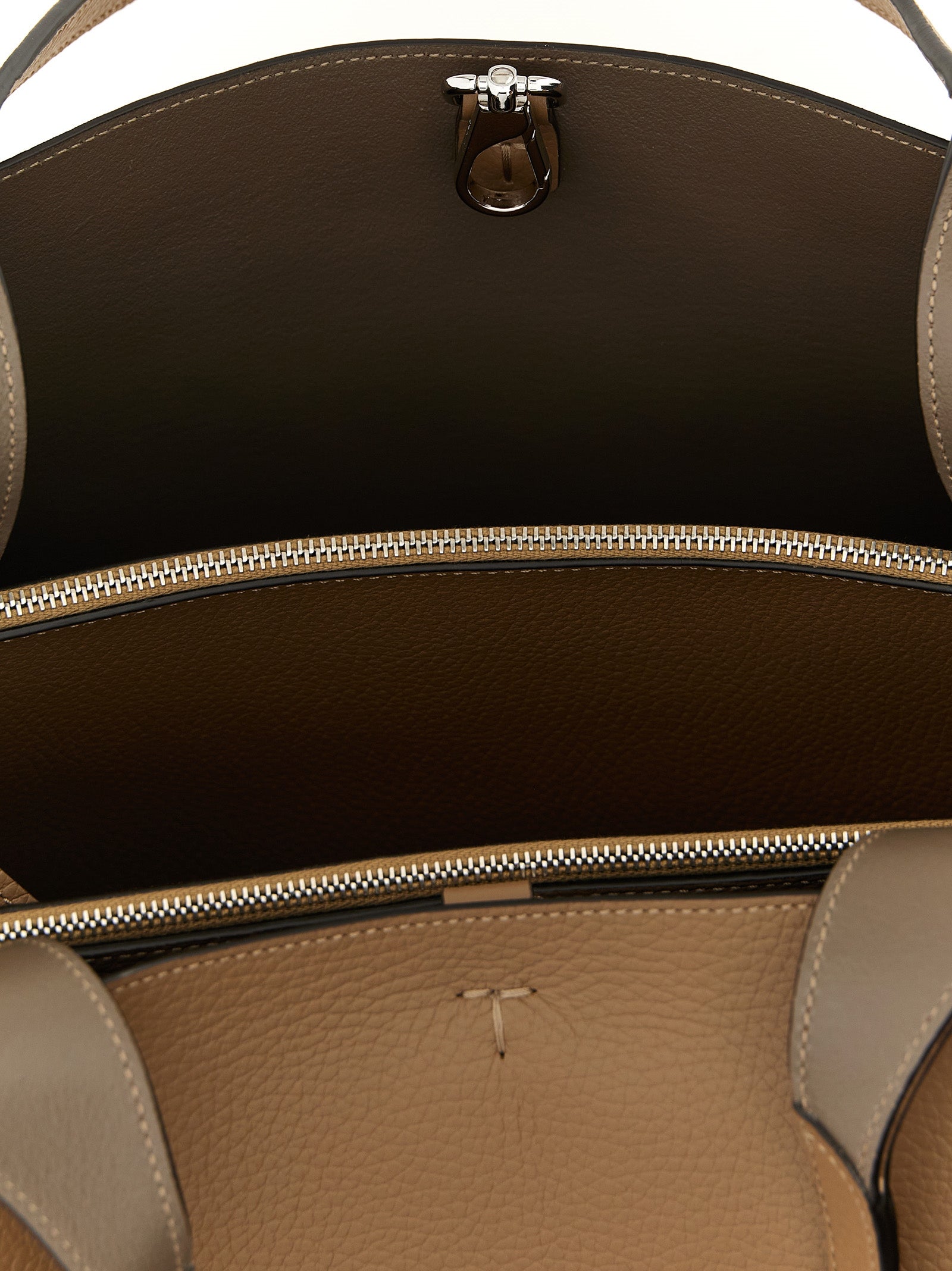 Brown Calfskin Tote Bag