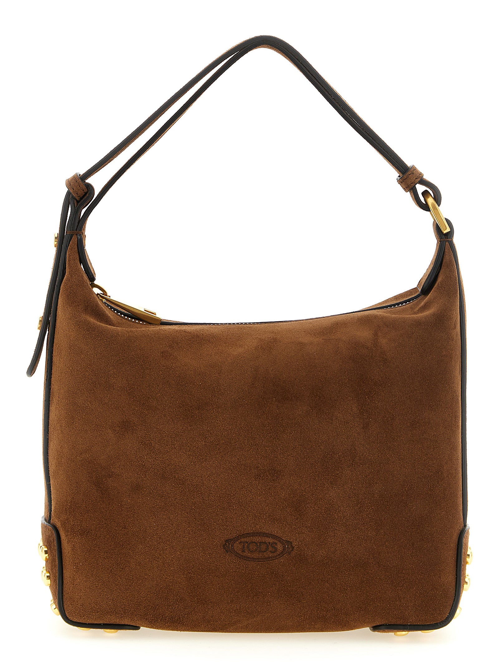 Brown Calfskin Shoulder Bag