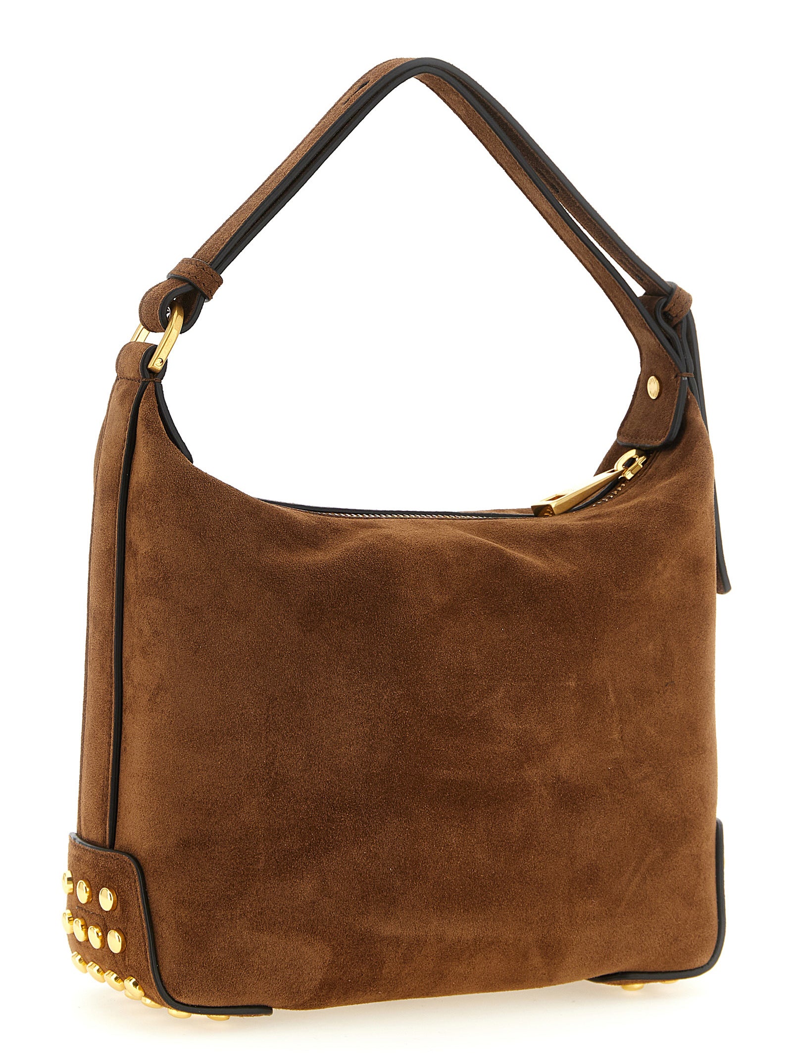 Brown Calfskin Shoulder Bag