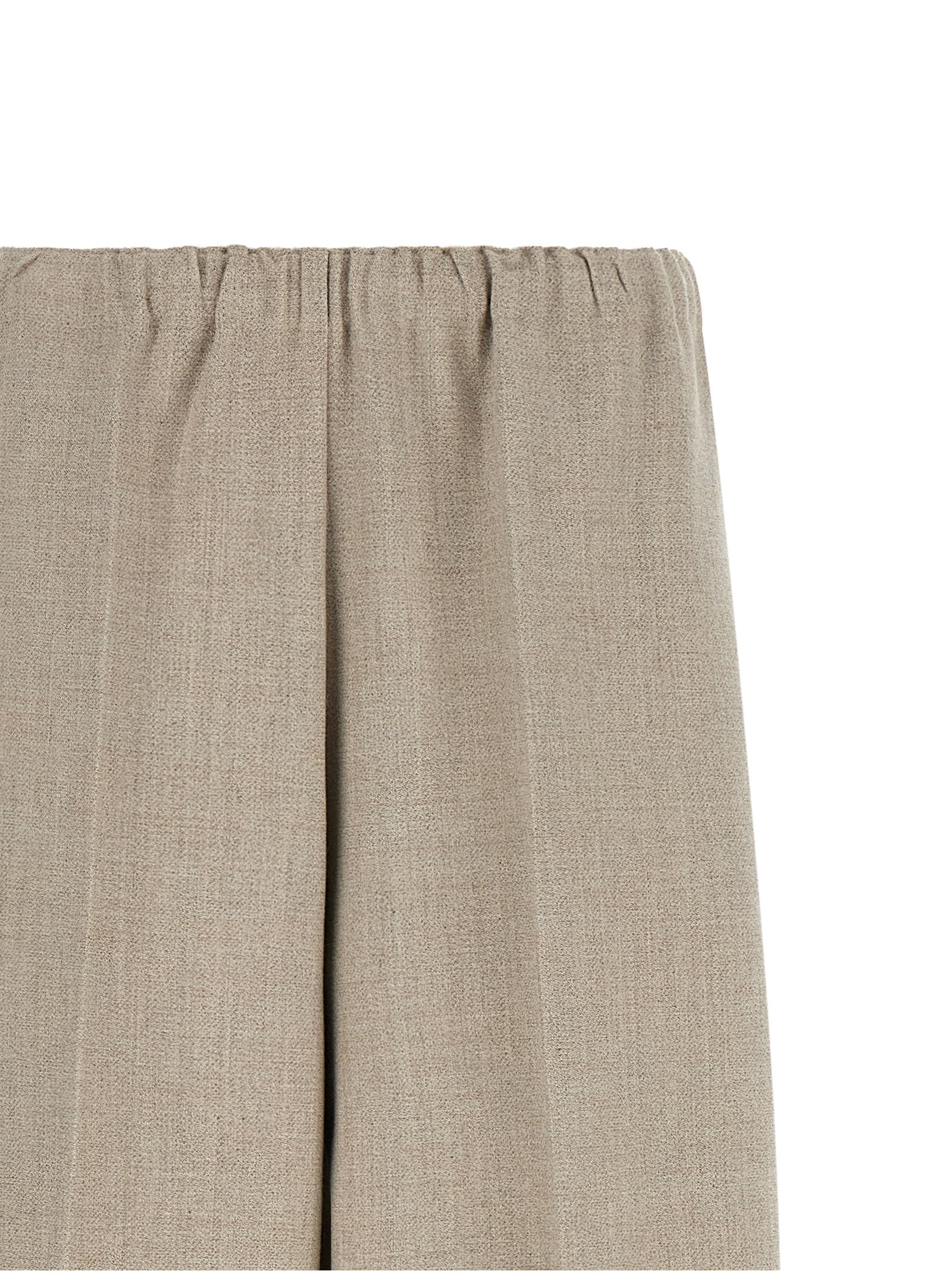 Beige Polyester Casual Pants