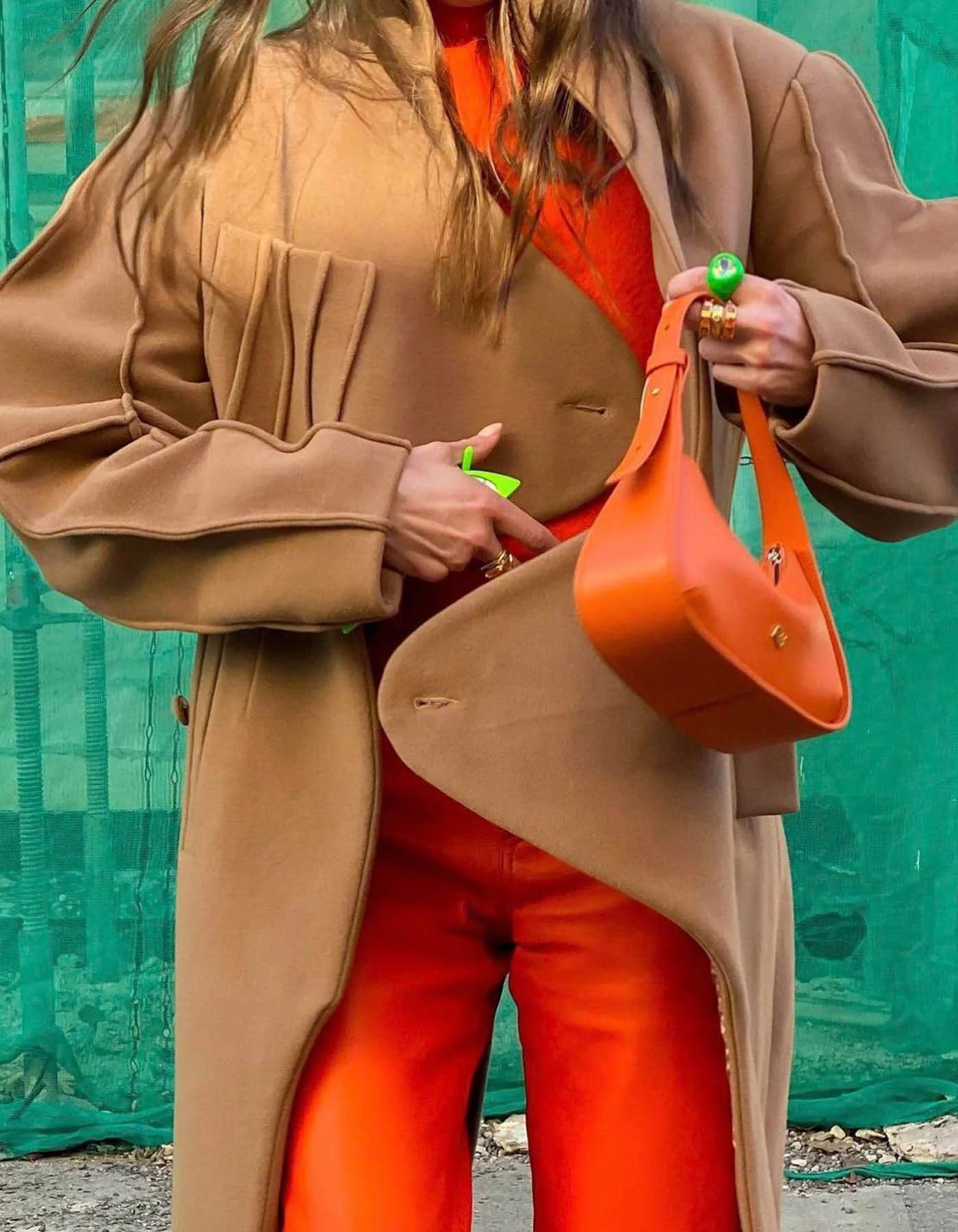 Asymmetric Wool-Blend Coat
