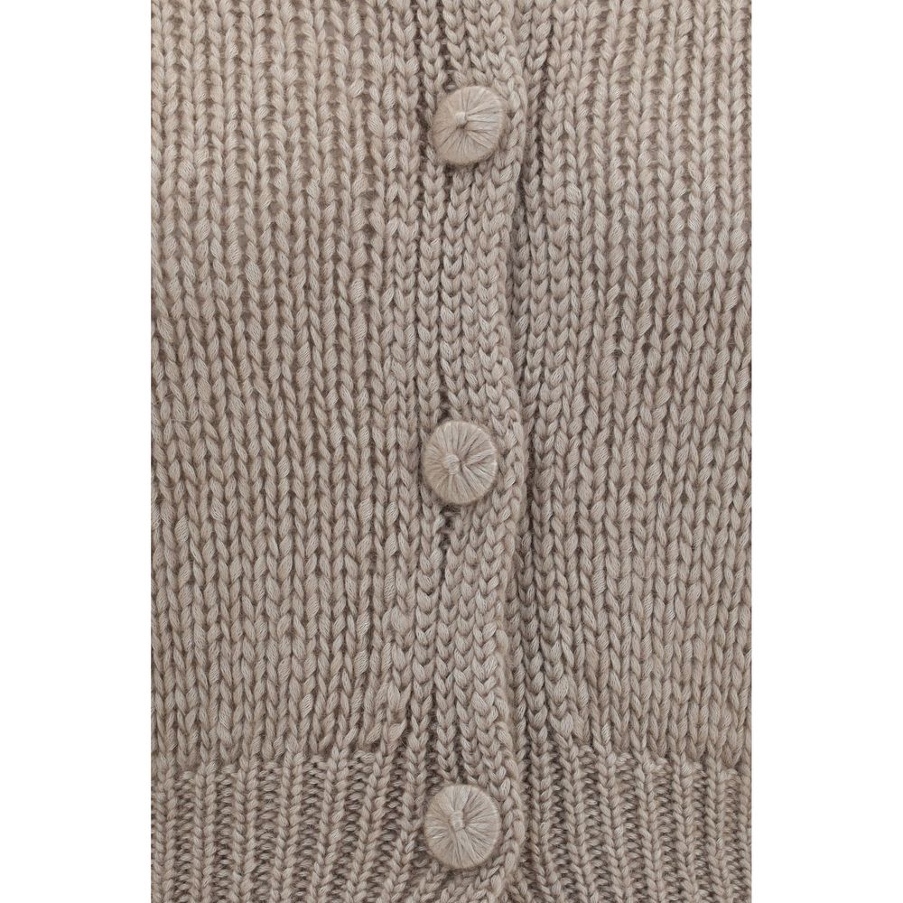 Beige Silk Cardigan