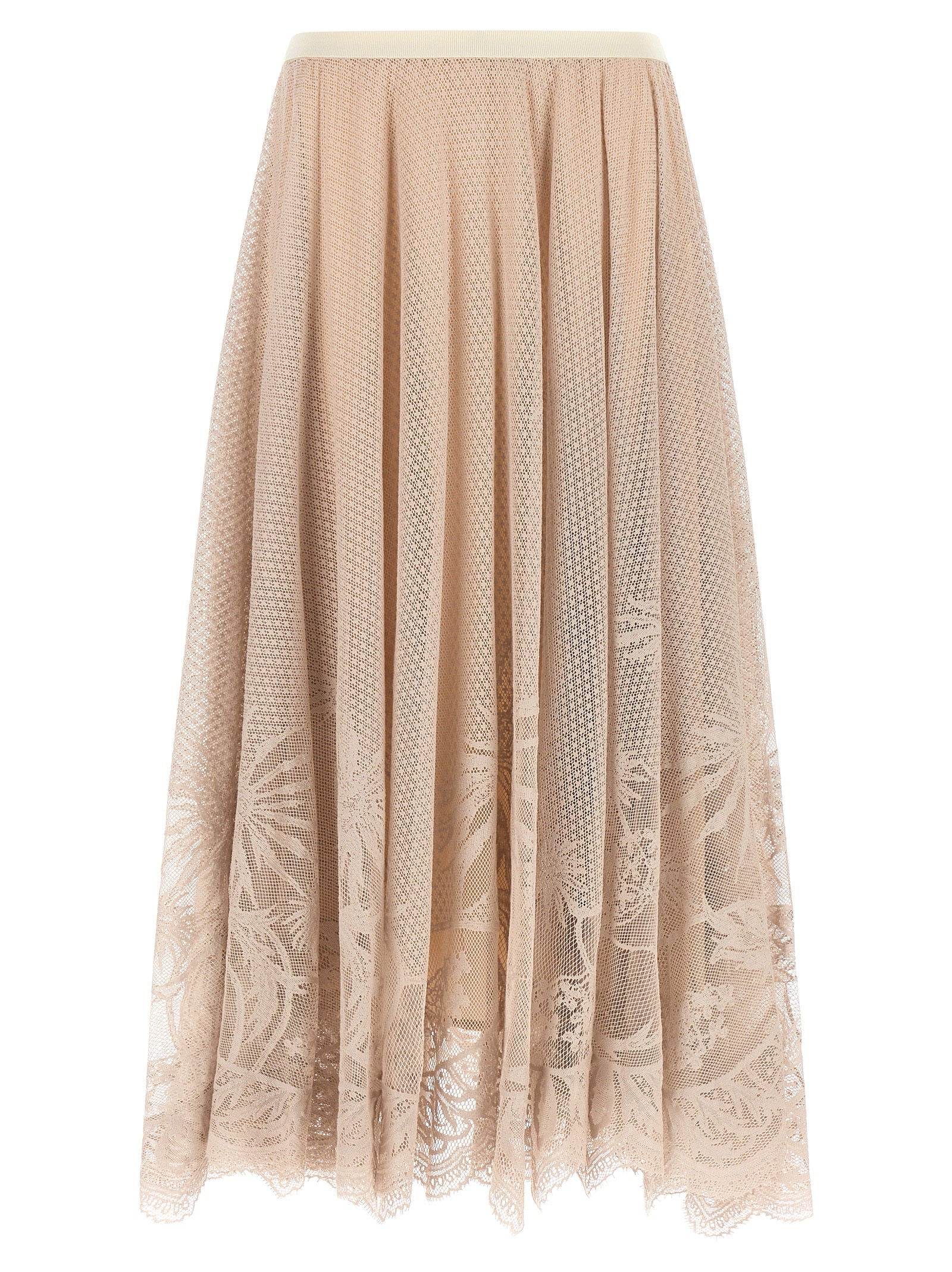 Multicolor Cotton Midi Skirt