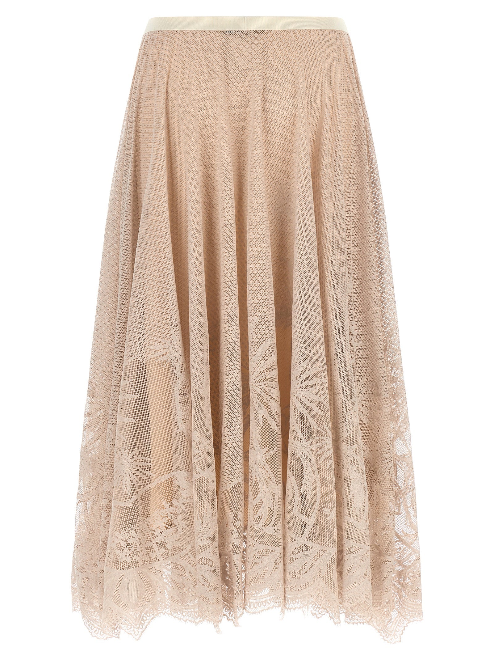 Multicolor Cotton Midi Skirt