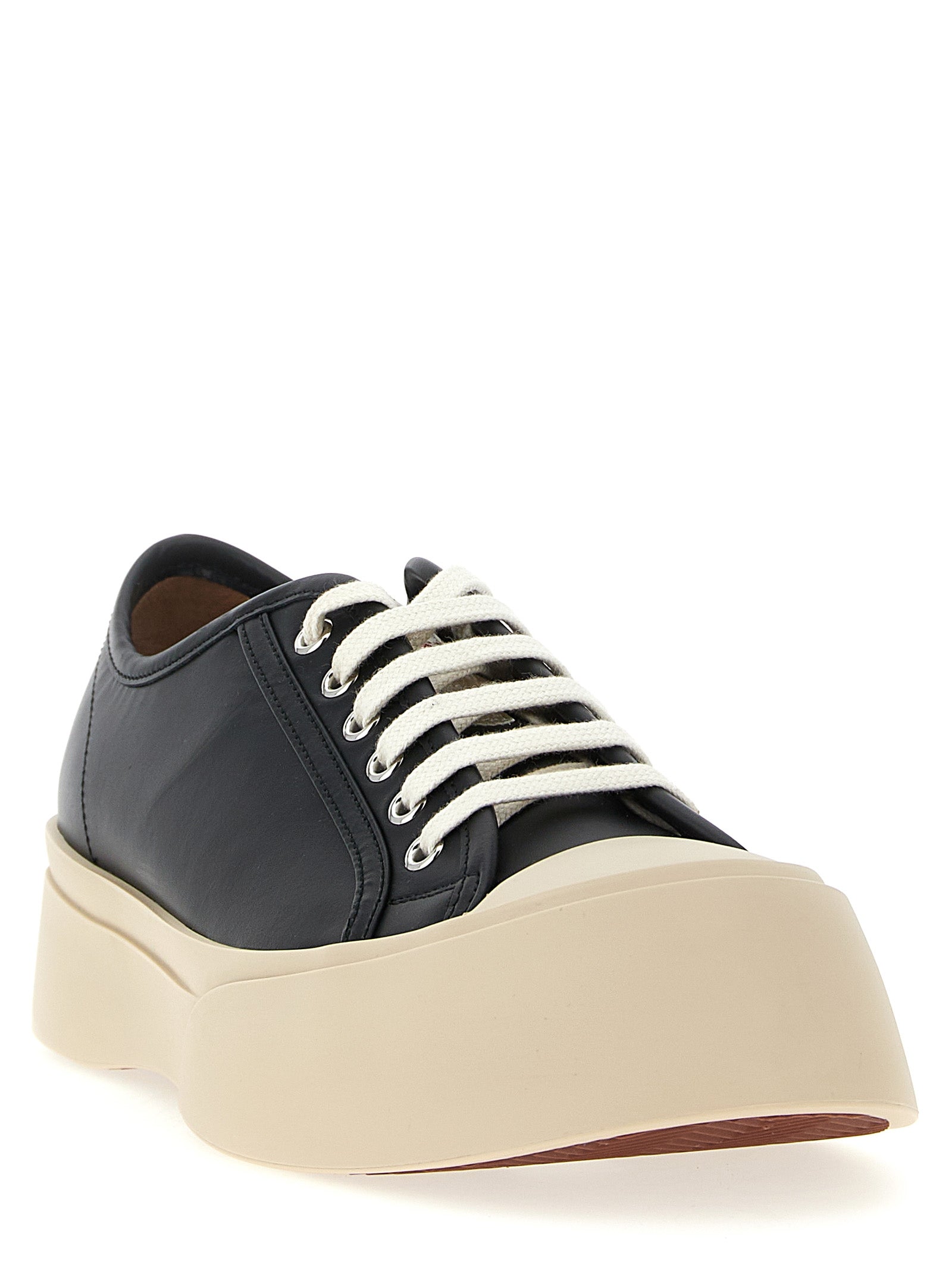 Black Calfskin Low Top Sneakers