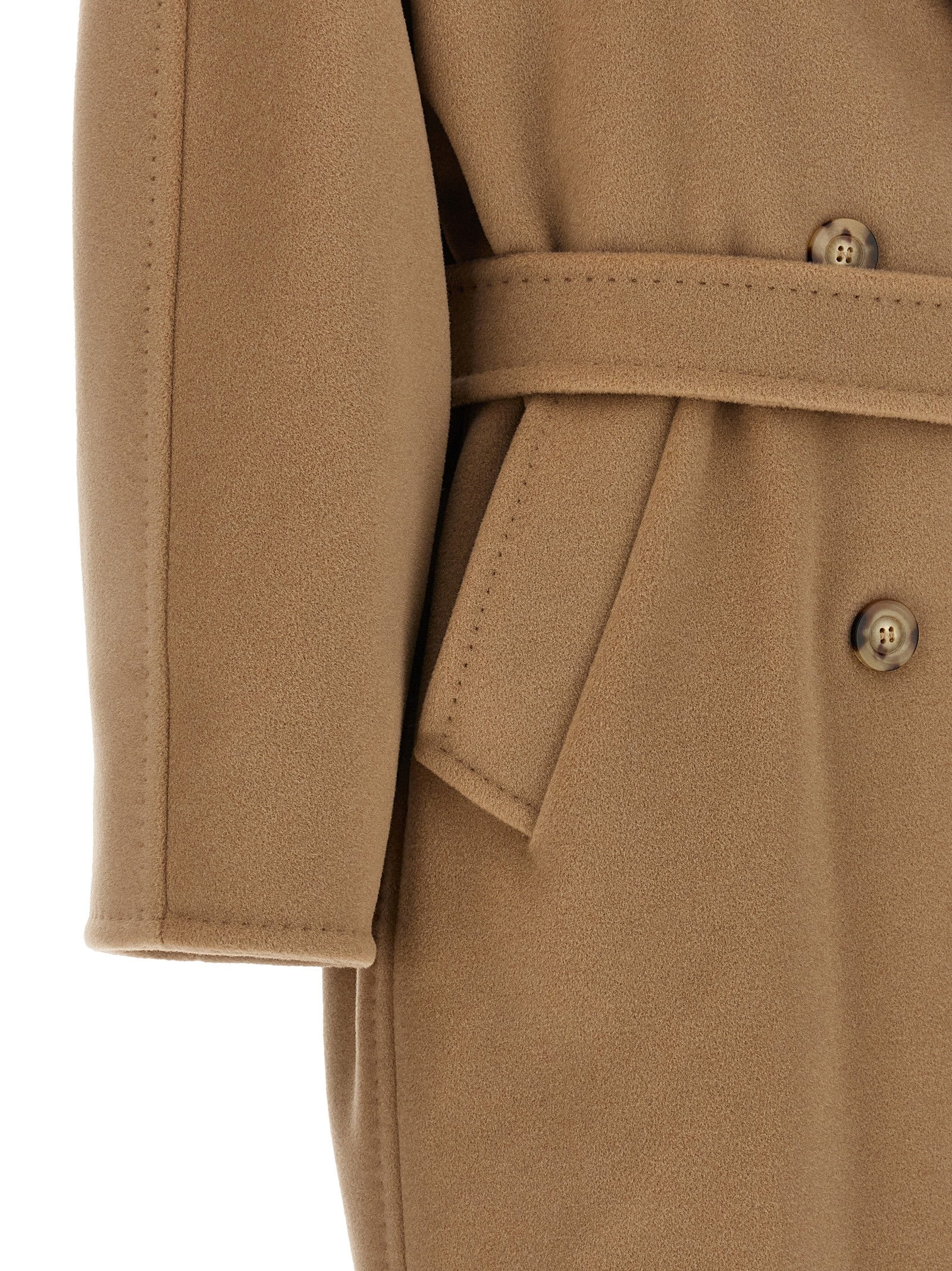 Beige Virgin Wool Coat