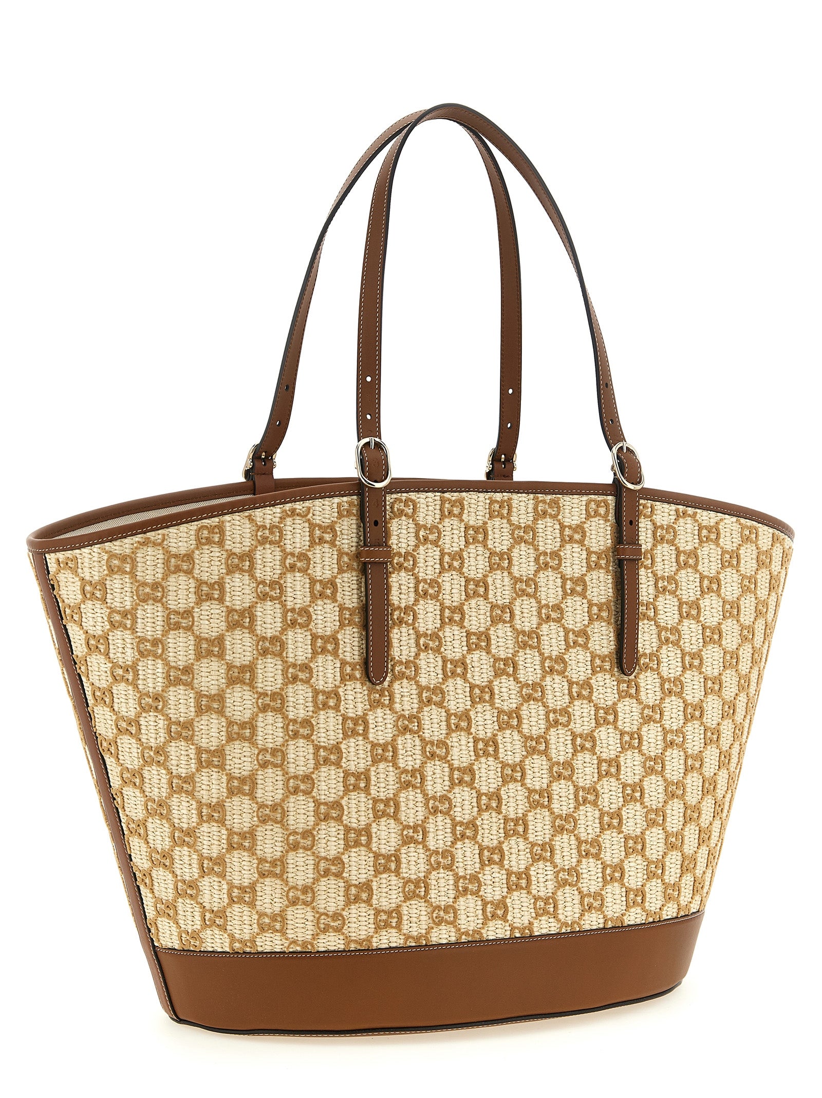 Brown Cotton Handbag