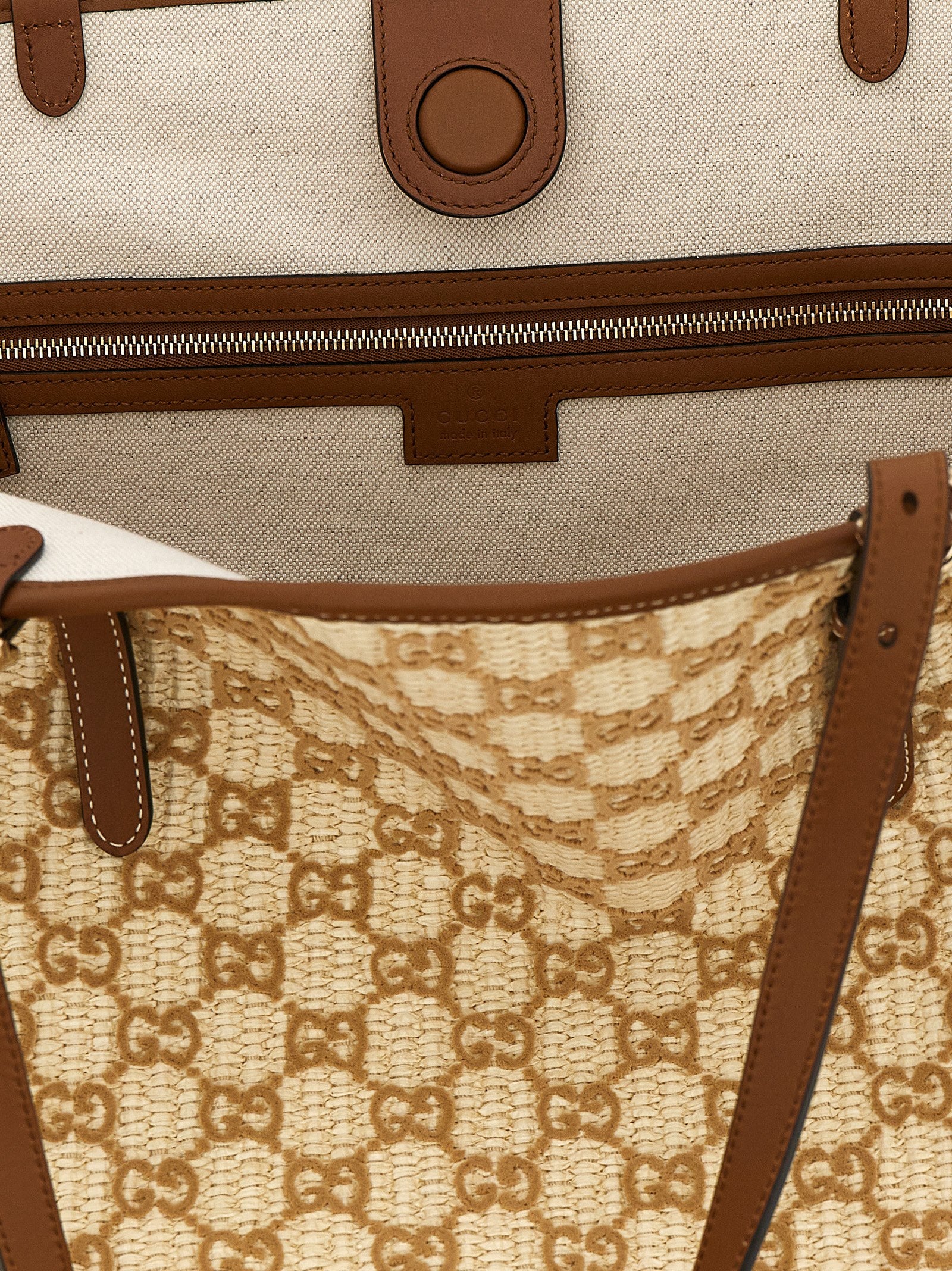 Brown Cotton Handbag