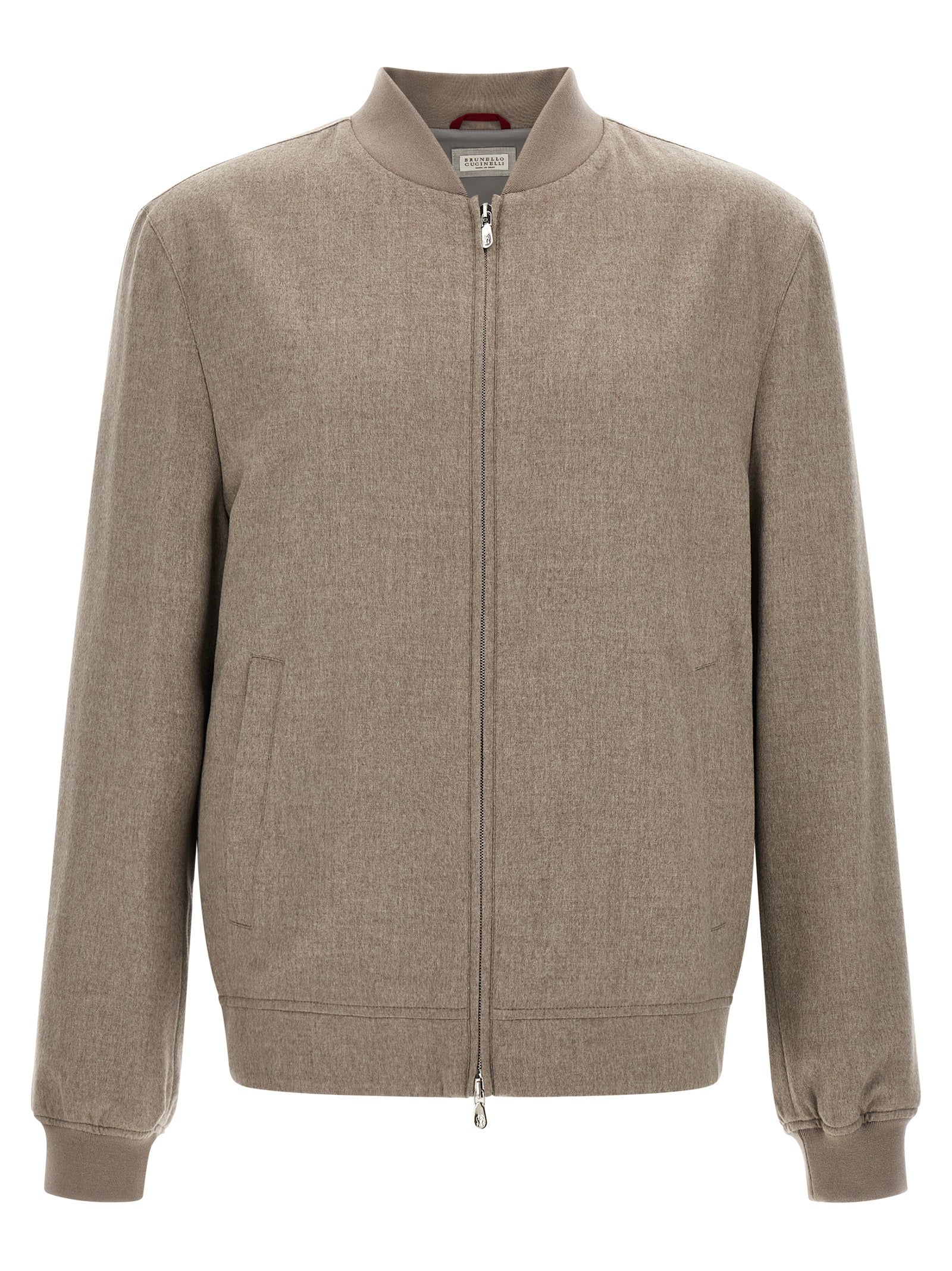 Gray Cashmere Bomber