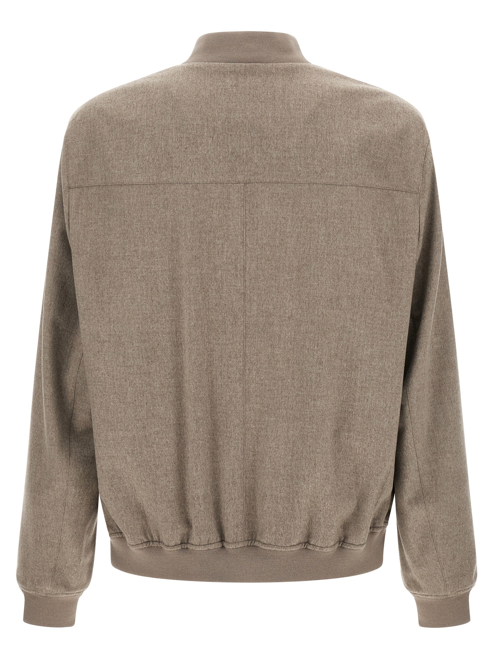 Gray Cashmere Bomber