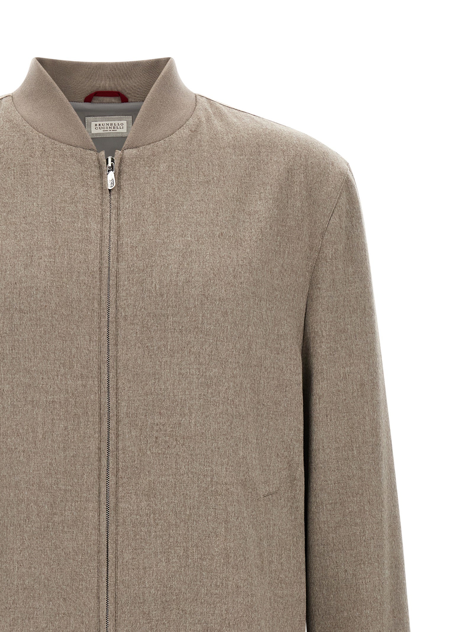 Gray Cashmere Bomber