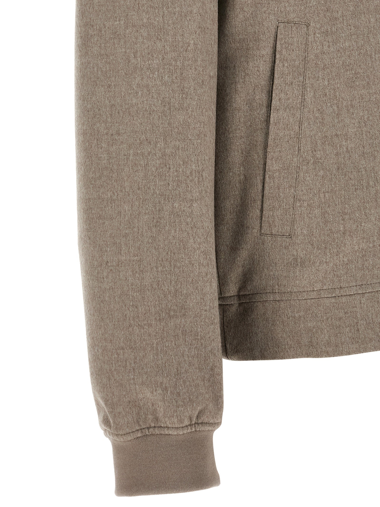Gray Cashmere Bomber