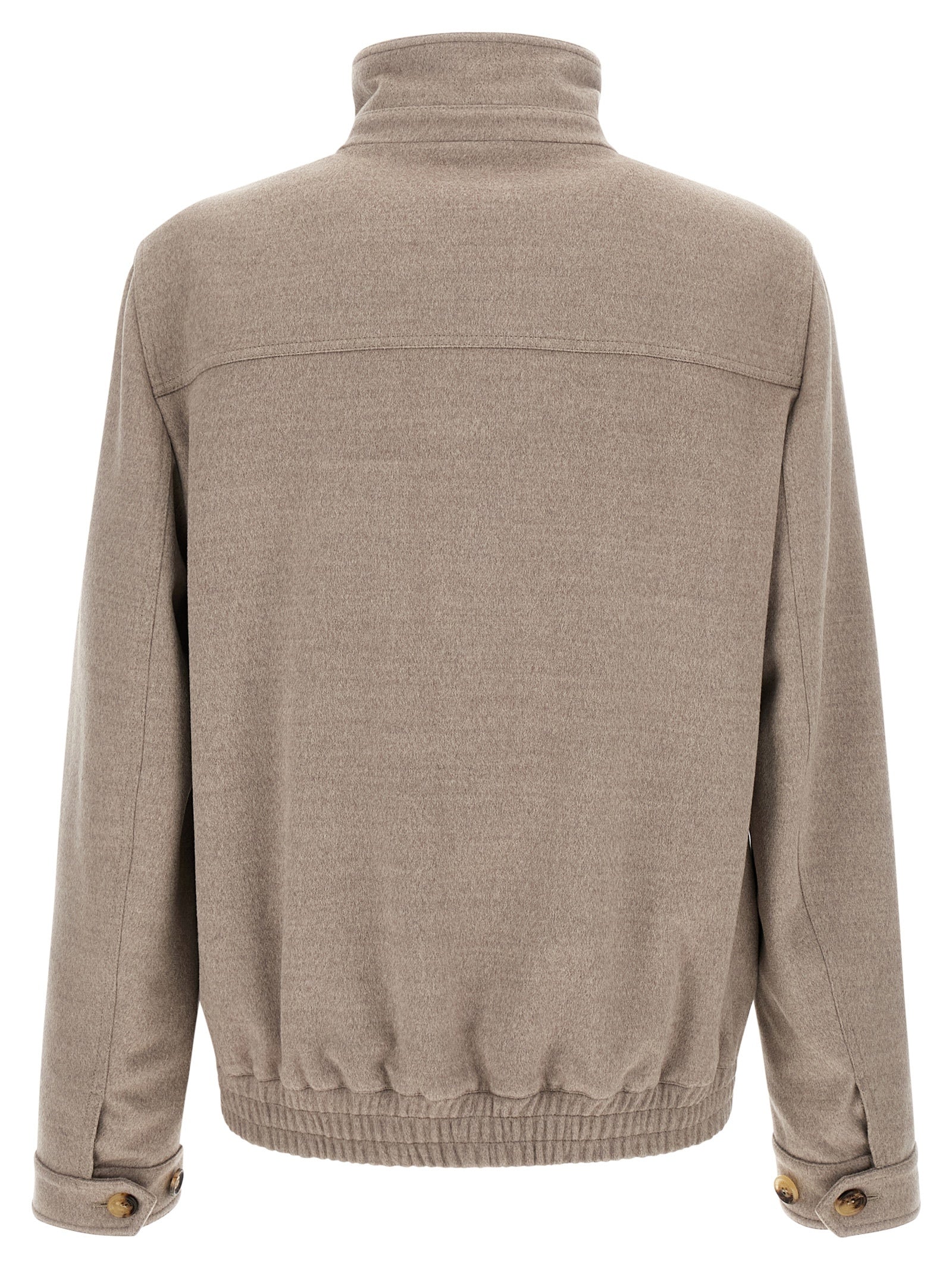 Beige Virgin Wool Bomber