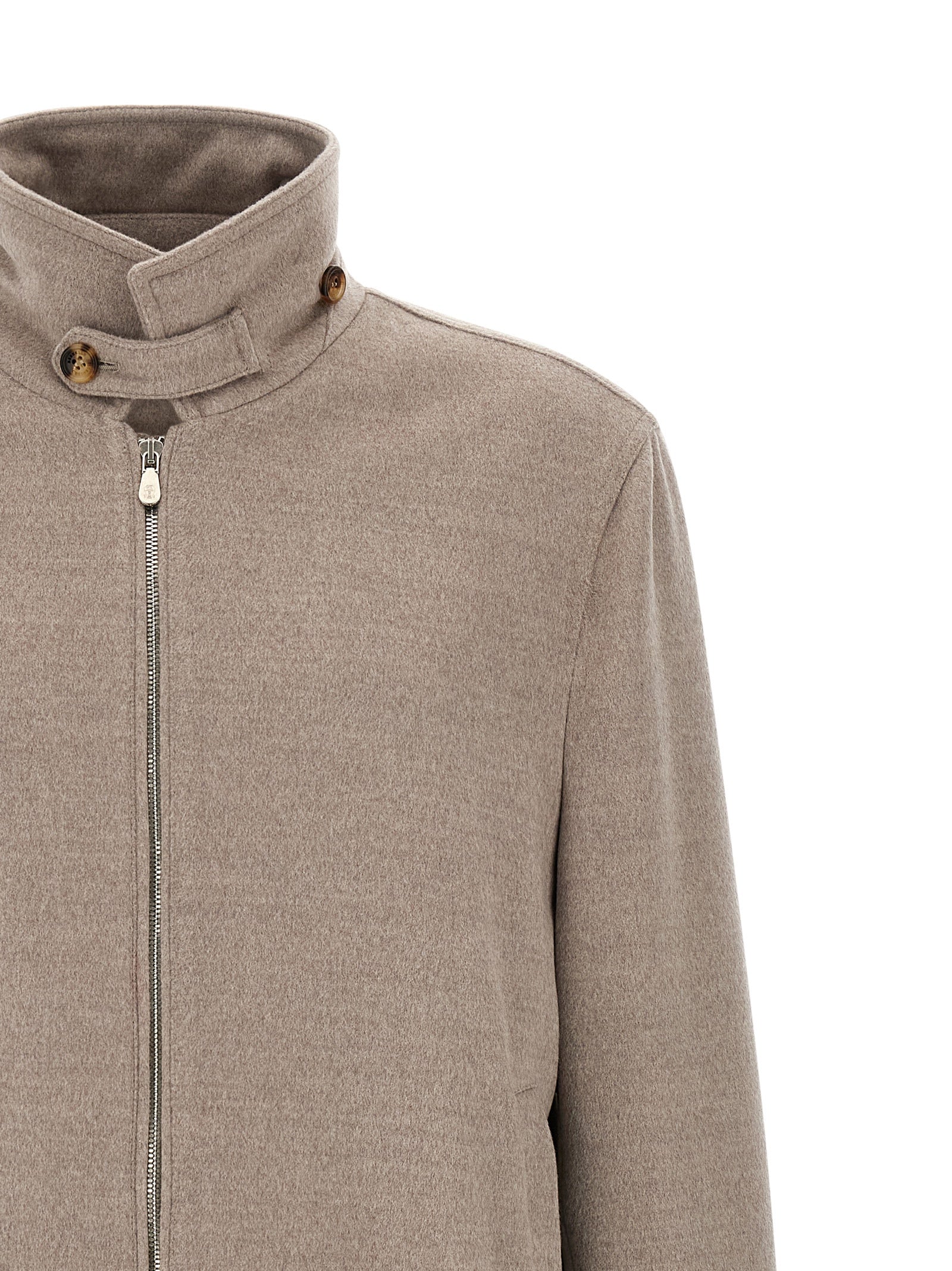 Beige Virgin Wool Bomber