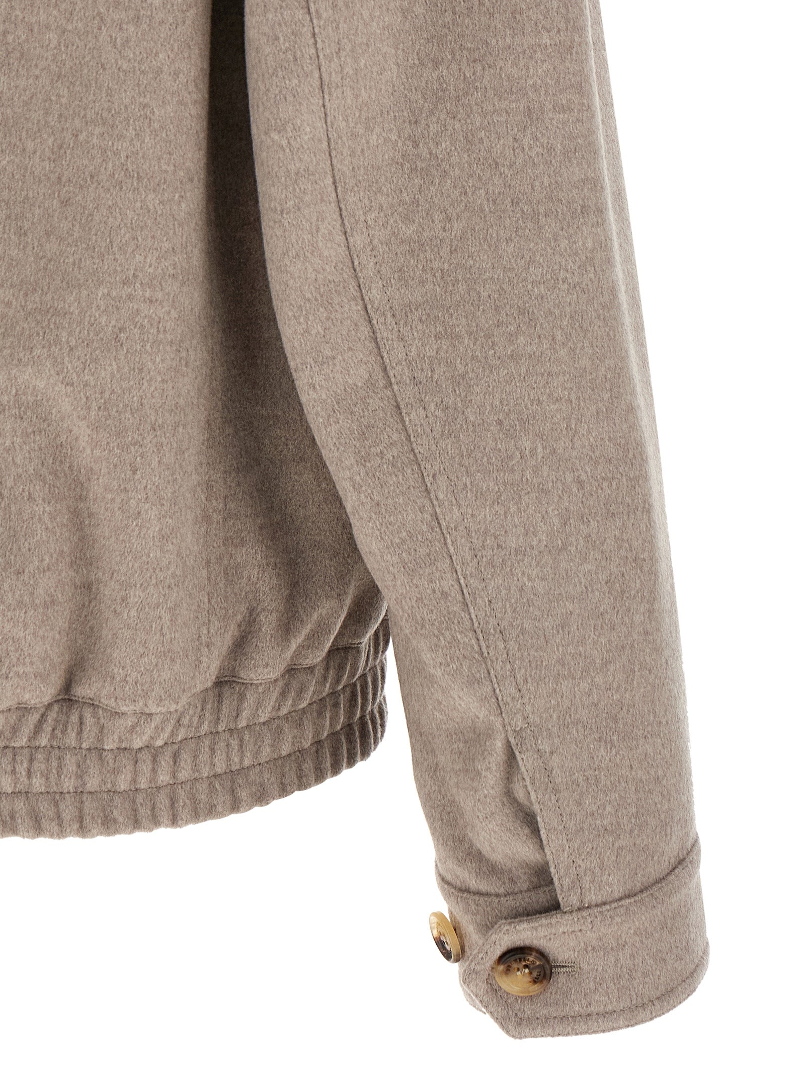 Beige Virgin Wool Bomber