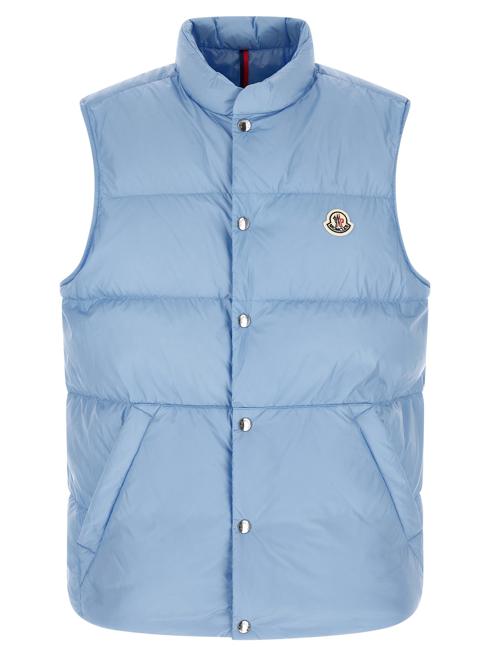 Blue Polyamide Sleeveless Jacket