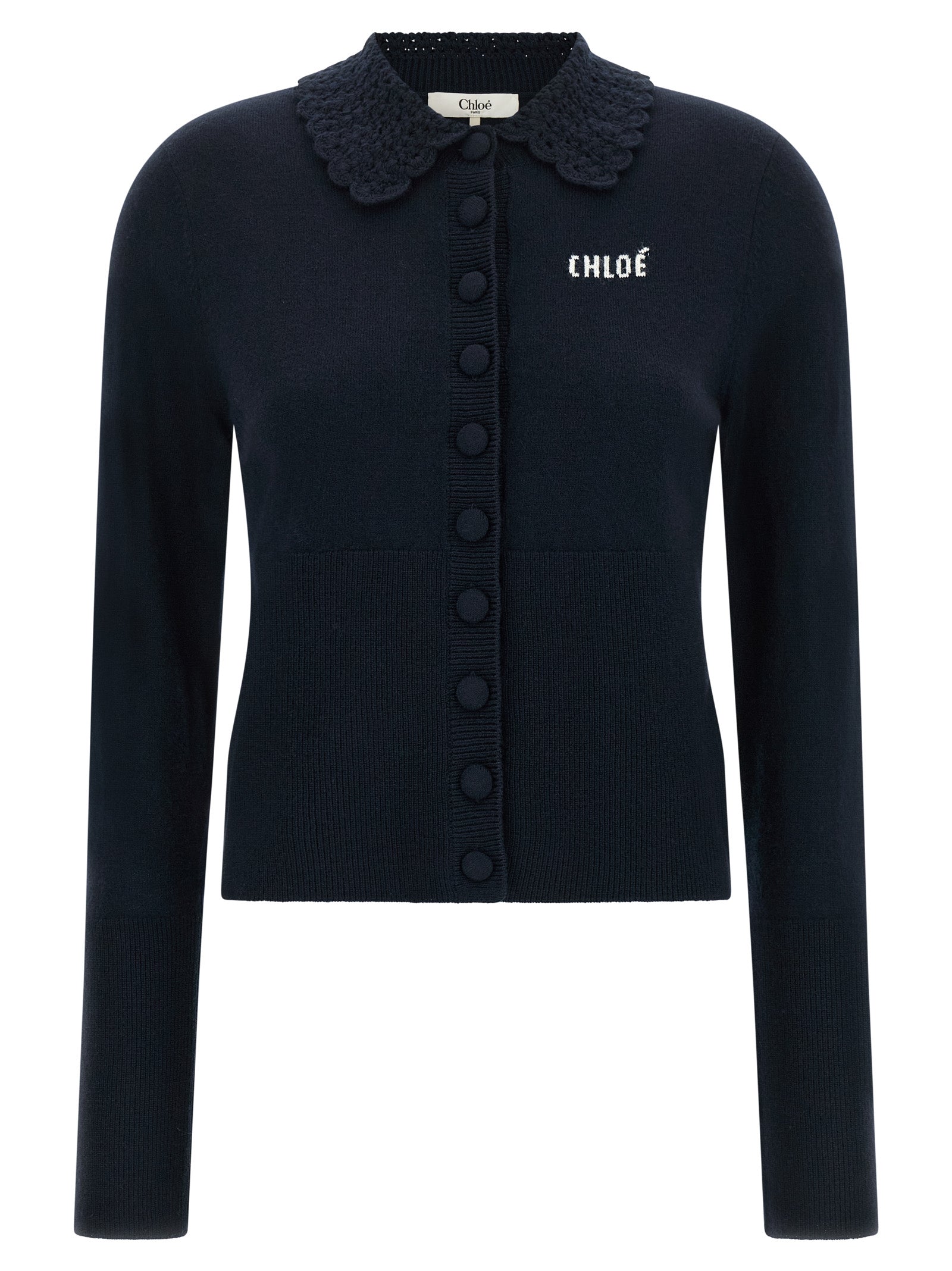 Blue Wool Cardigan