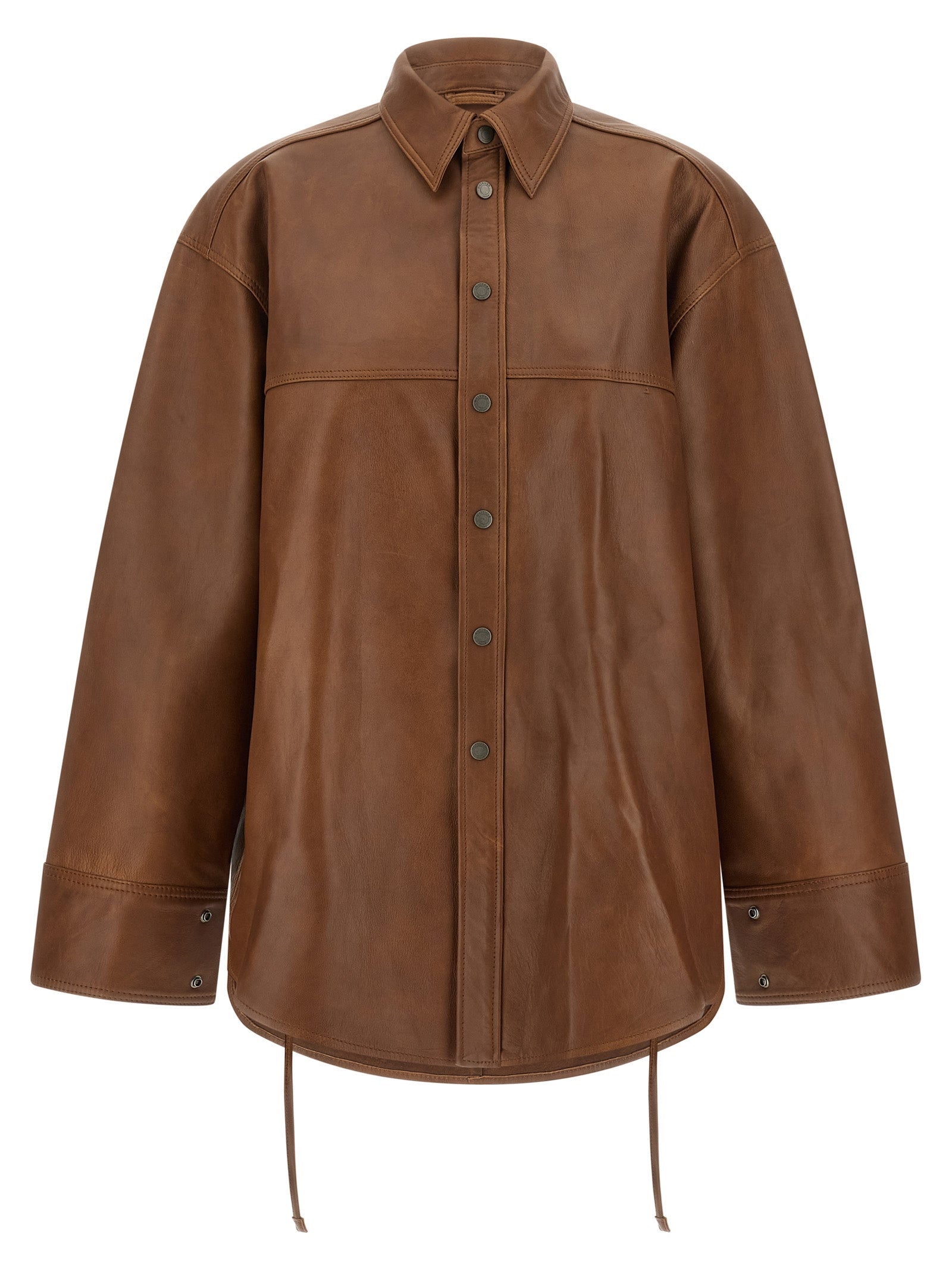 Brown Lambskin Blouse