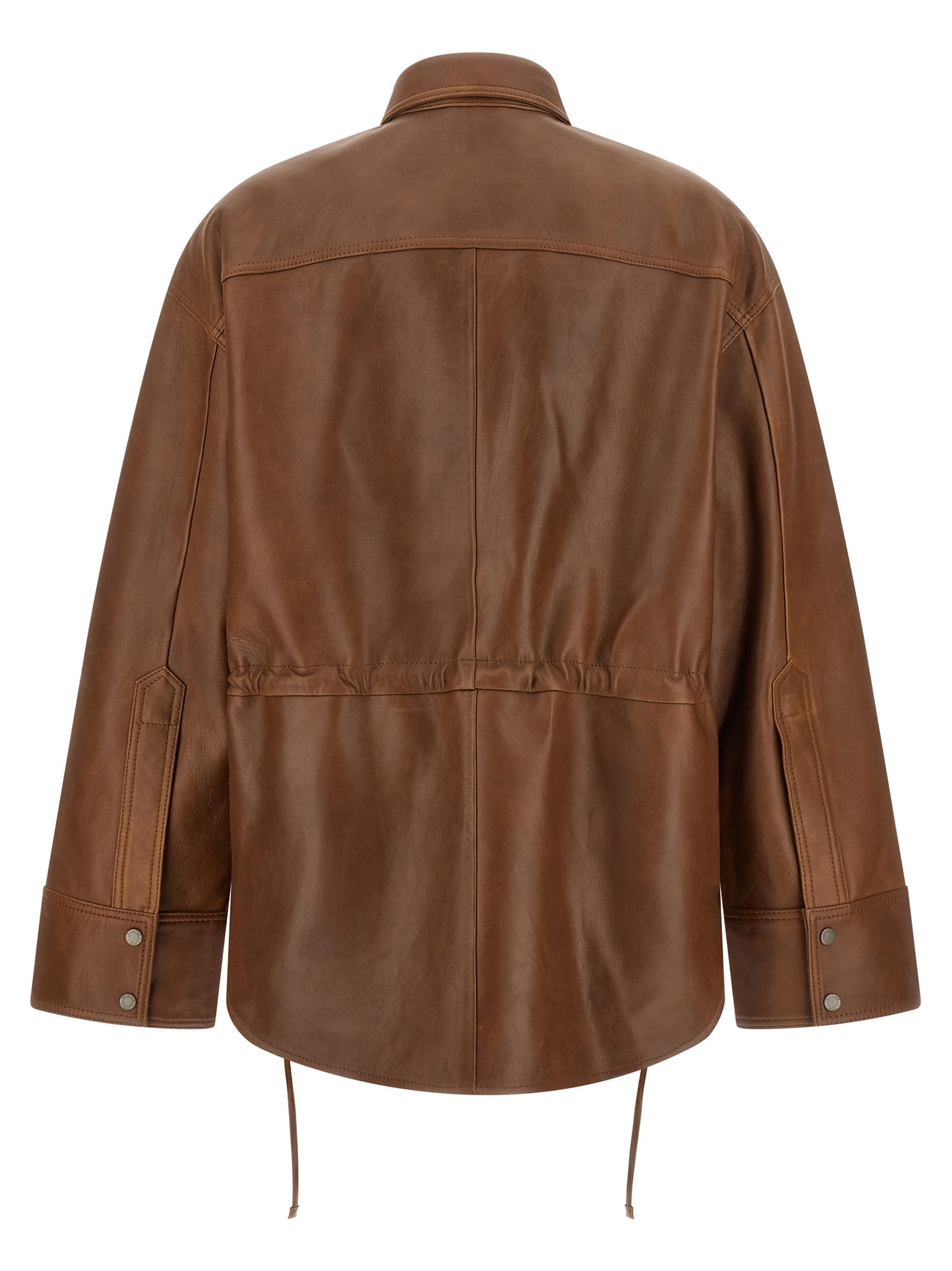 Brown Lambskin Blouse
