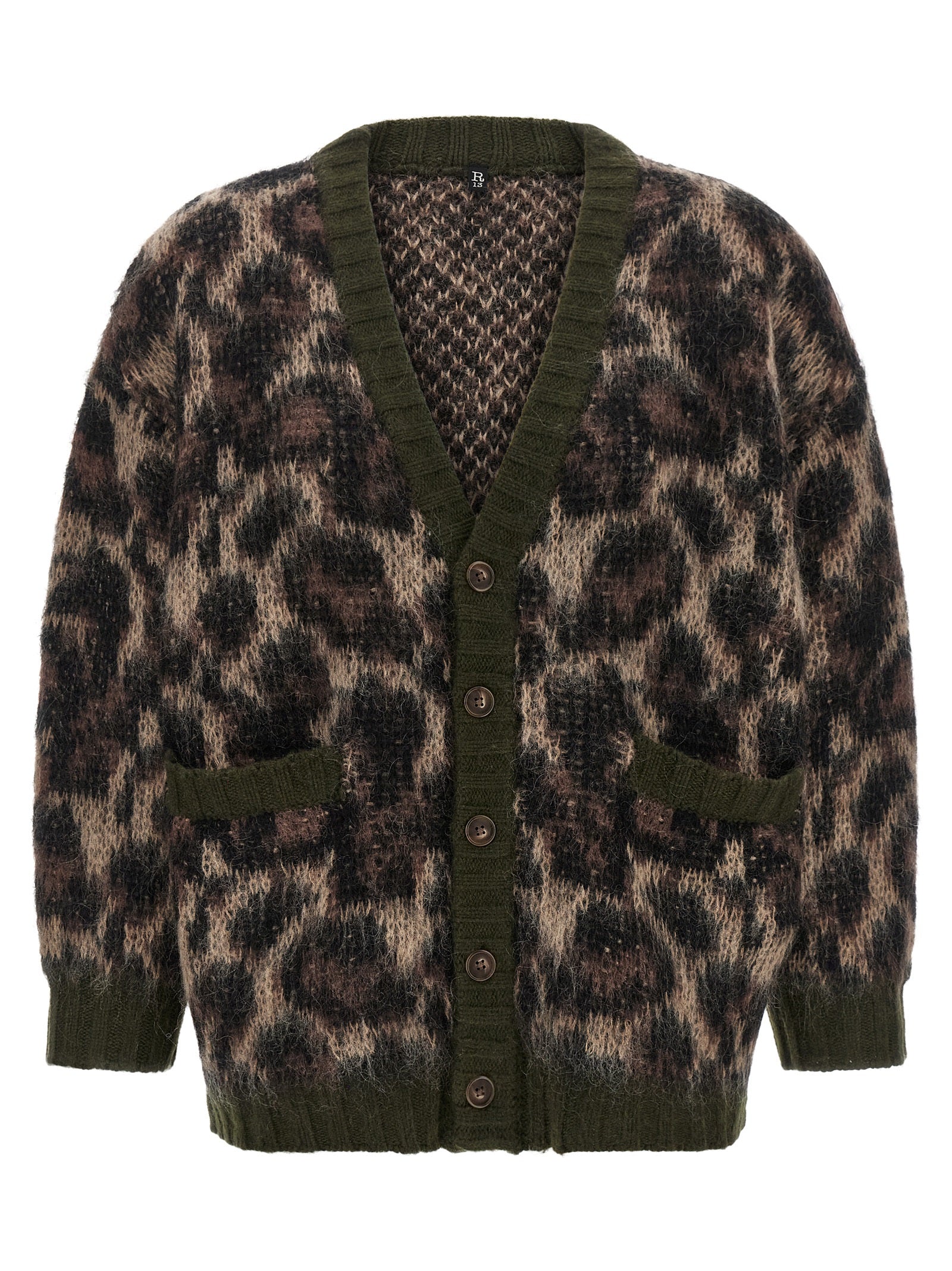 Brown Nylon Cardigan