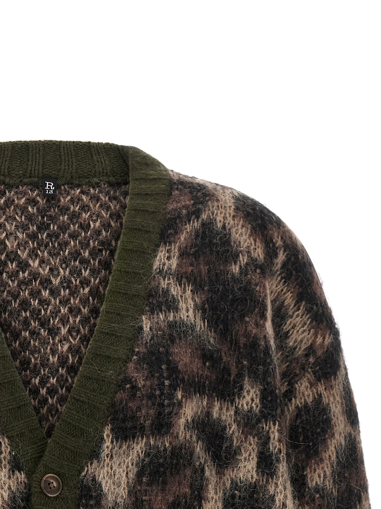 Brown Nylon Cardigan