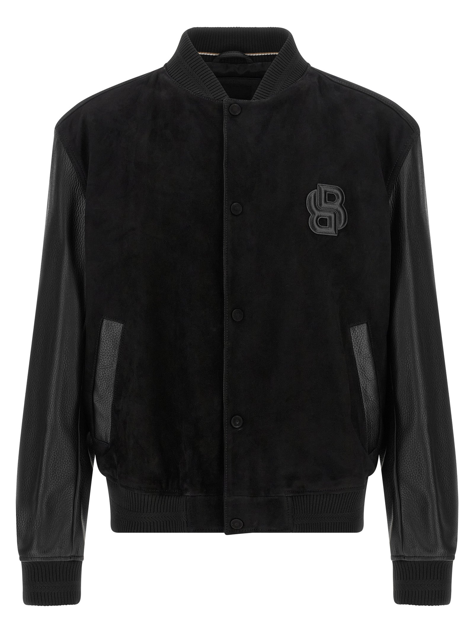 Black Polyester Bomber