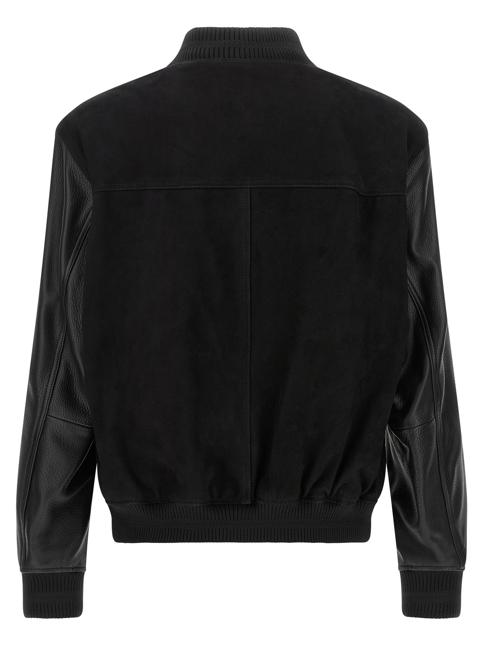 Black Polyester Bomber