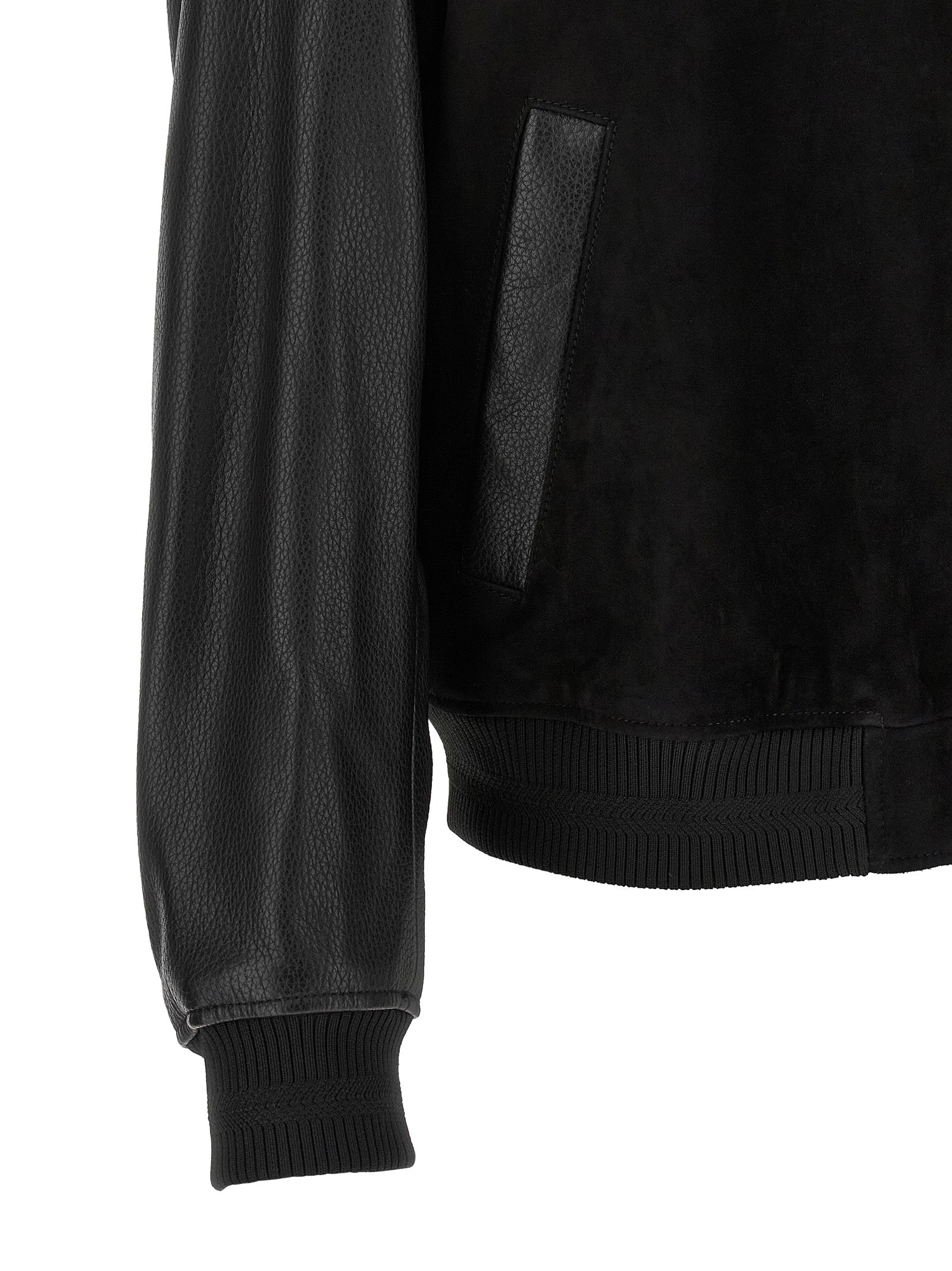 Black Polyester Bomber