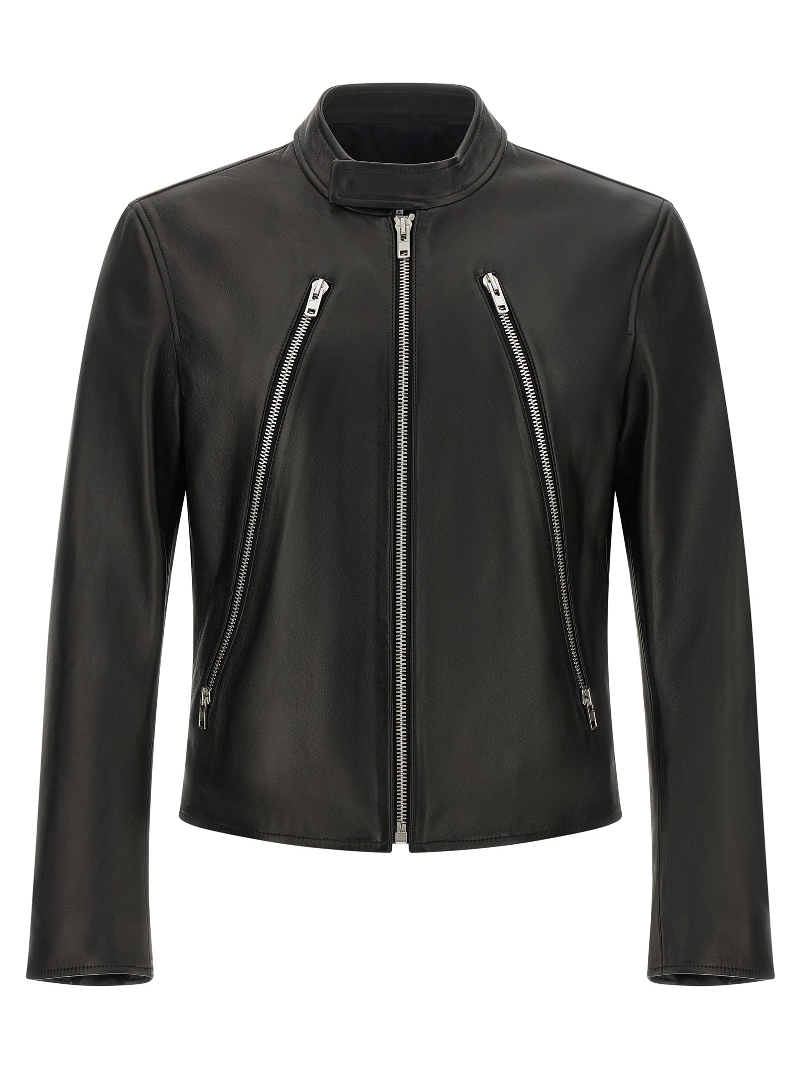 Black Lamb Leather Leather Jacket