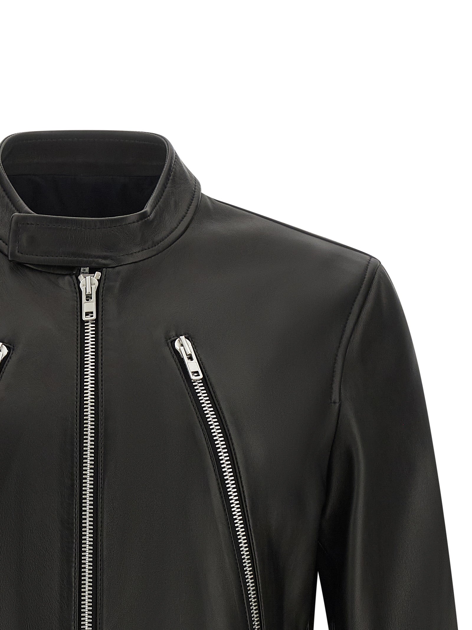 Black Lamb Leather Leather Jacket
