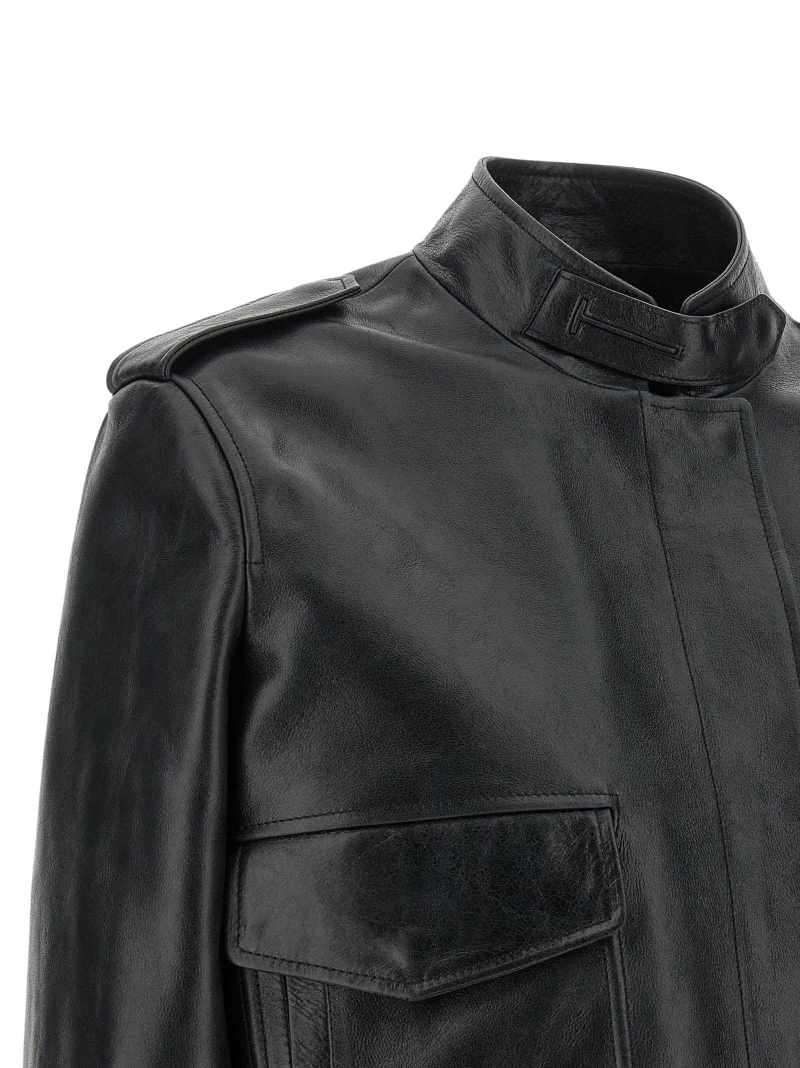 Black Lamb Leather Leather Jacket