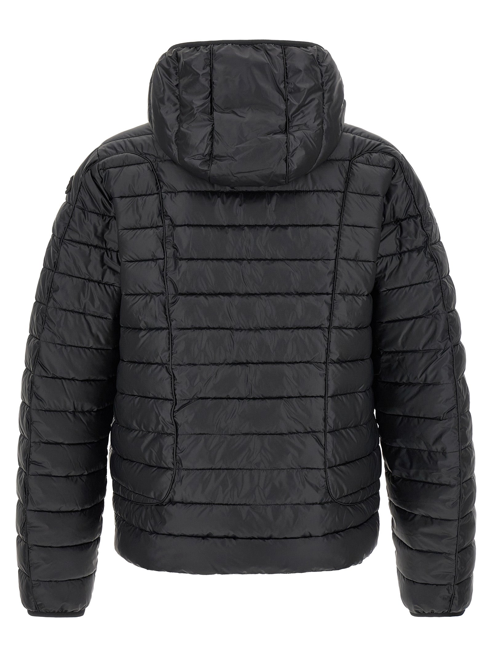 Black Polyester Full-Length Jacket