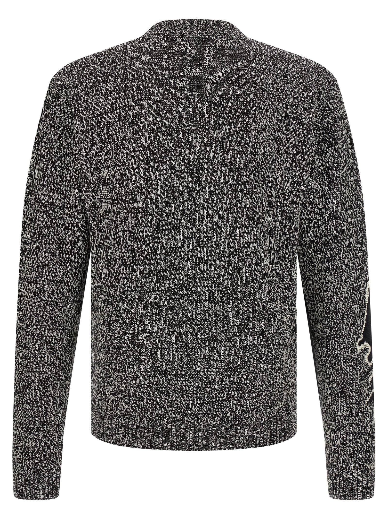 Bicolor Virgin Wool Cardigan