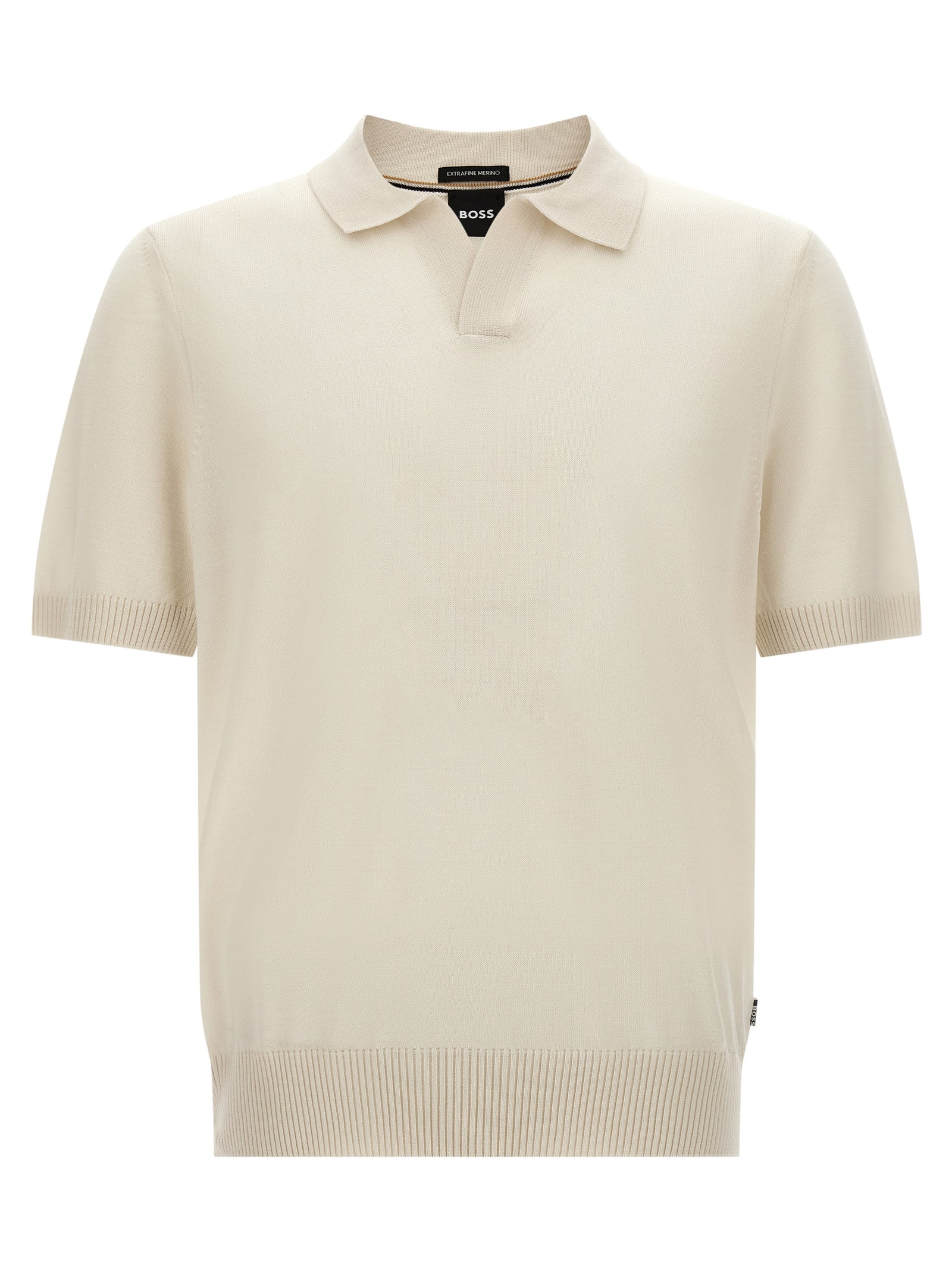 White Virgin Wool Polo Shirt