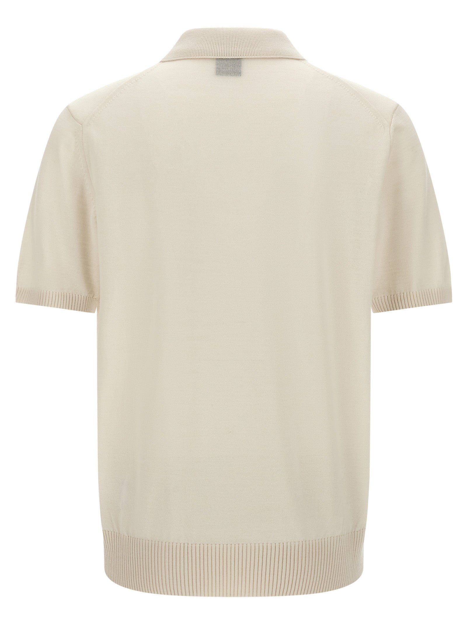 White Virgin Wool Polo Shirt