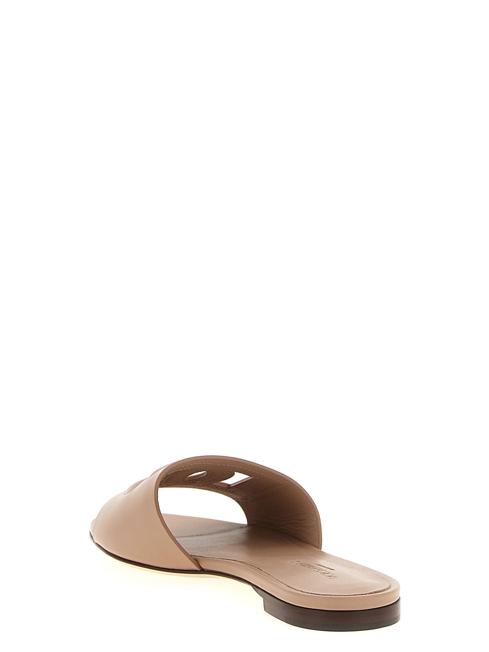 Beige Calfskin Slides